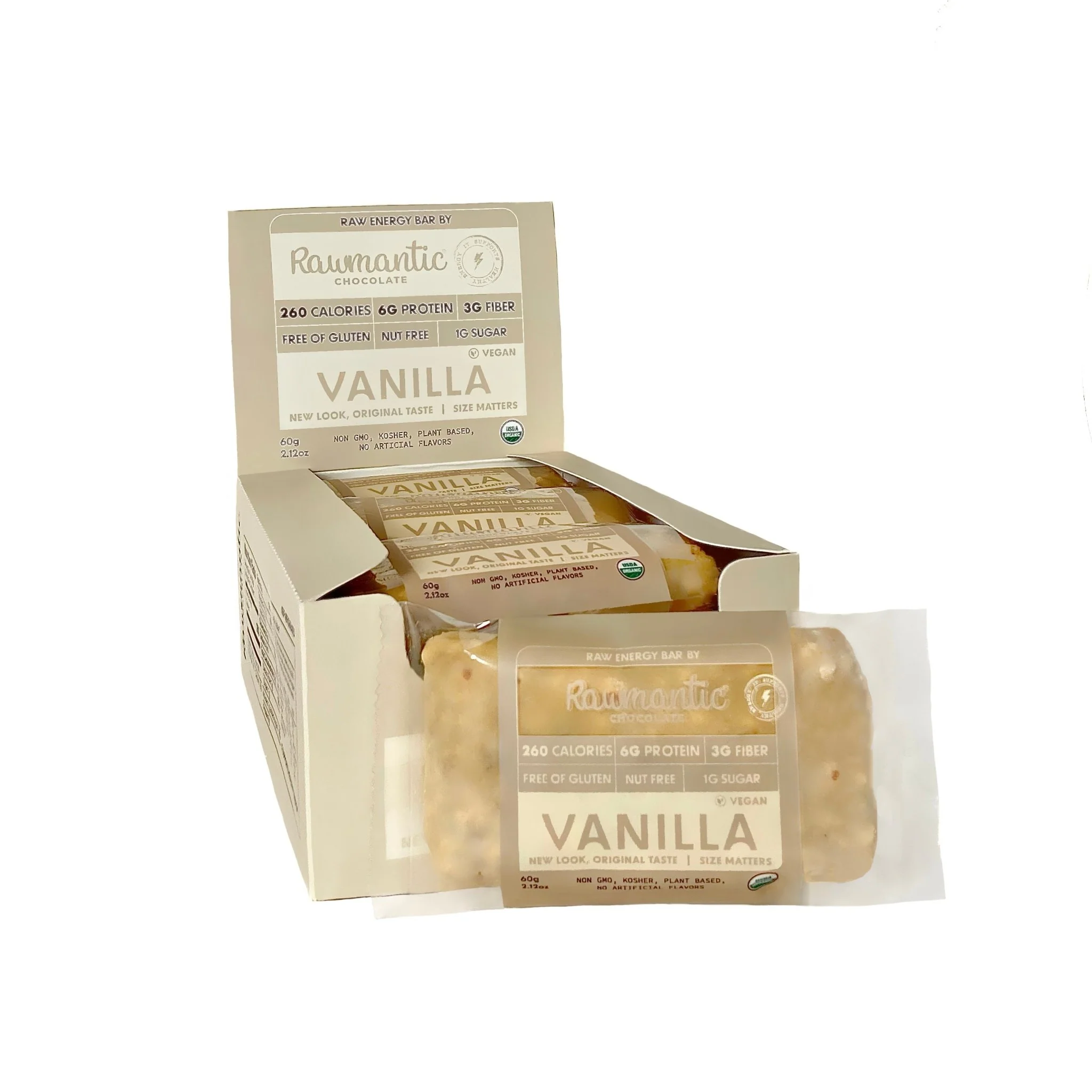 Fitness Sugar-Free Vegan Plant Based Vanilla Protein Nutritional Bars