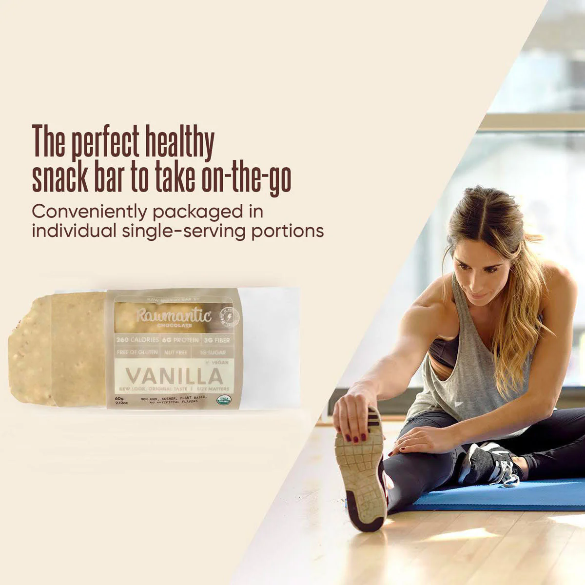 Fitness Sugar-Free Vegan Plant Based Vanilla Protein Nutritional Bars - Image 5