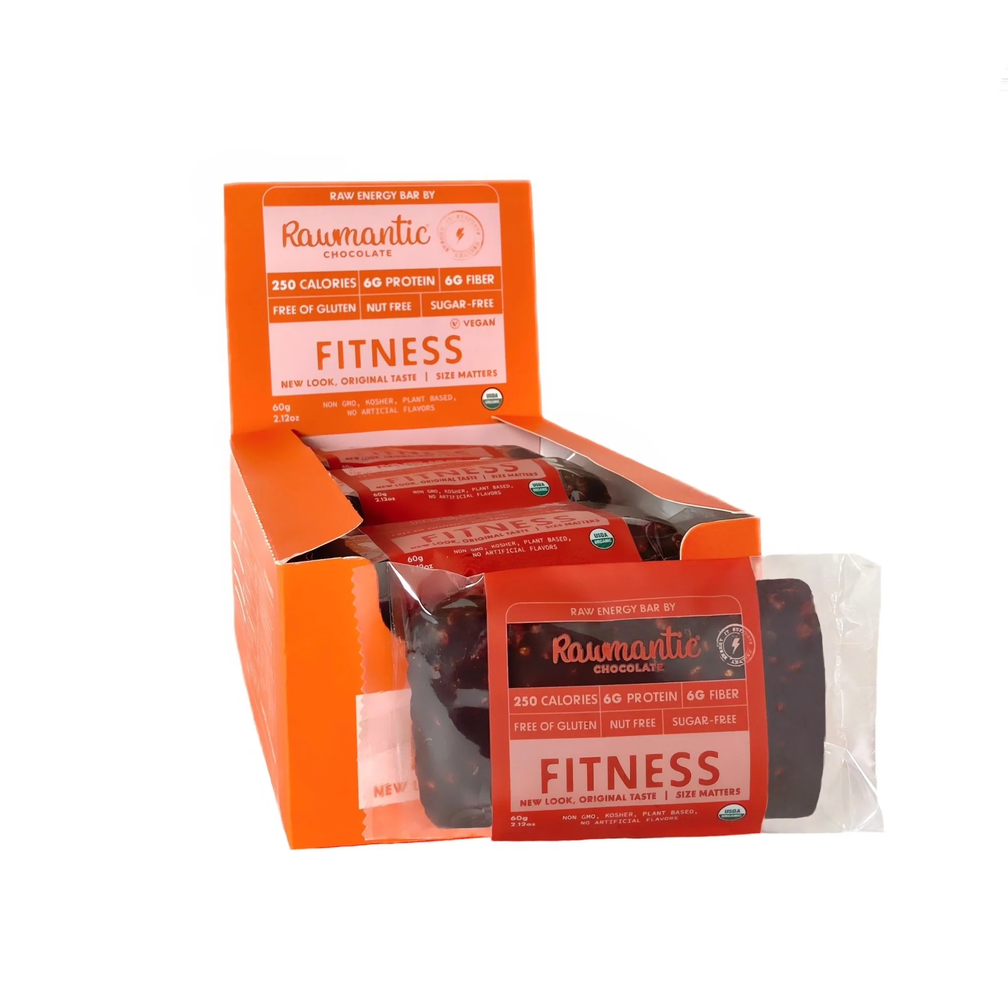 Fitness Vegan Plant Based Protein Nutritional Bars, Sugar-Free