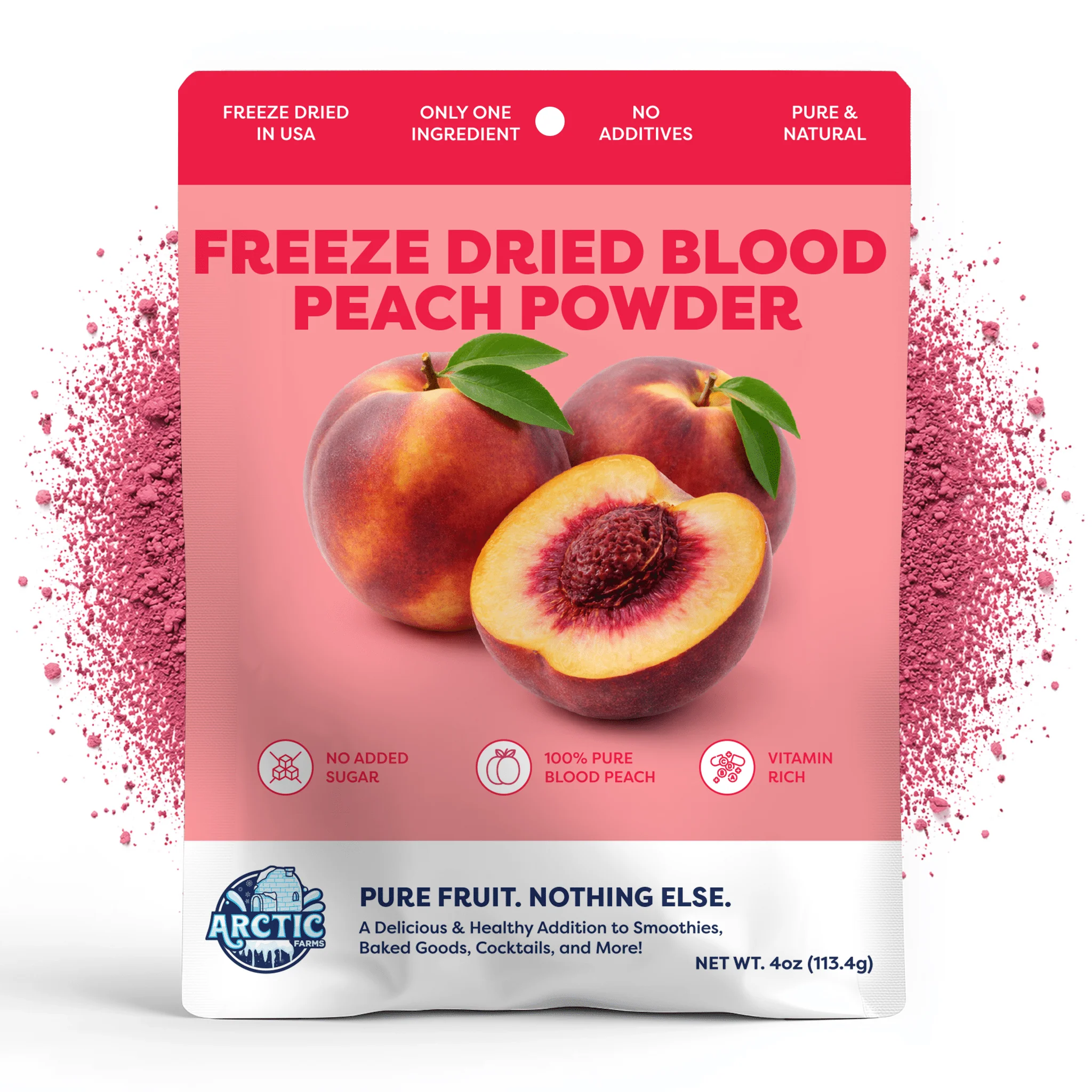 Freeze Dried Blood Peach Powder