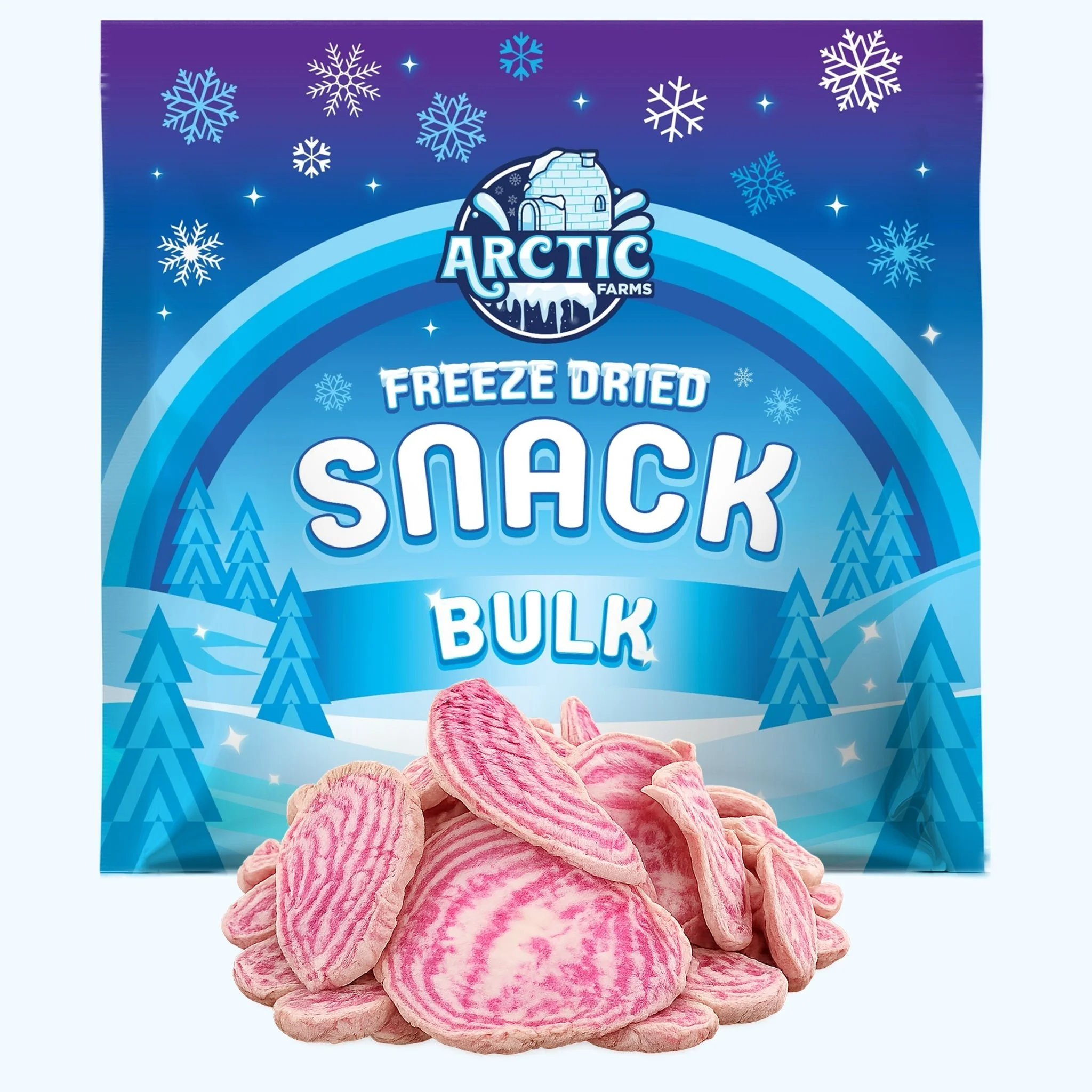 Freeze Dried Candy Cane Beet Chips - Image 3