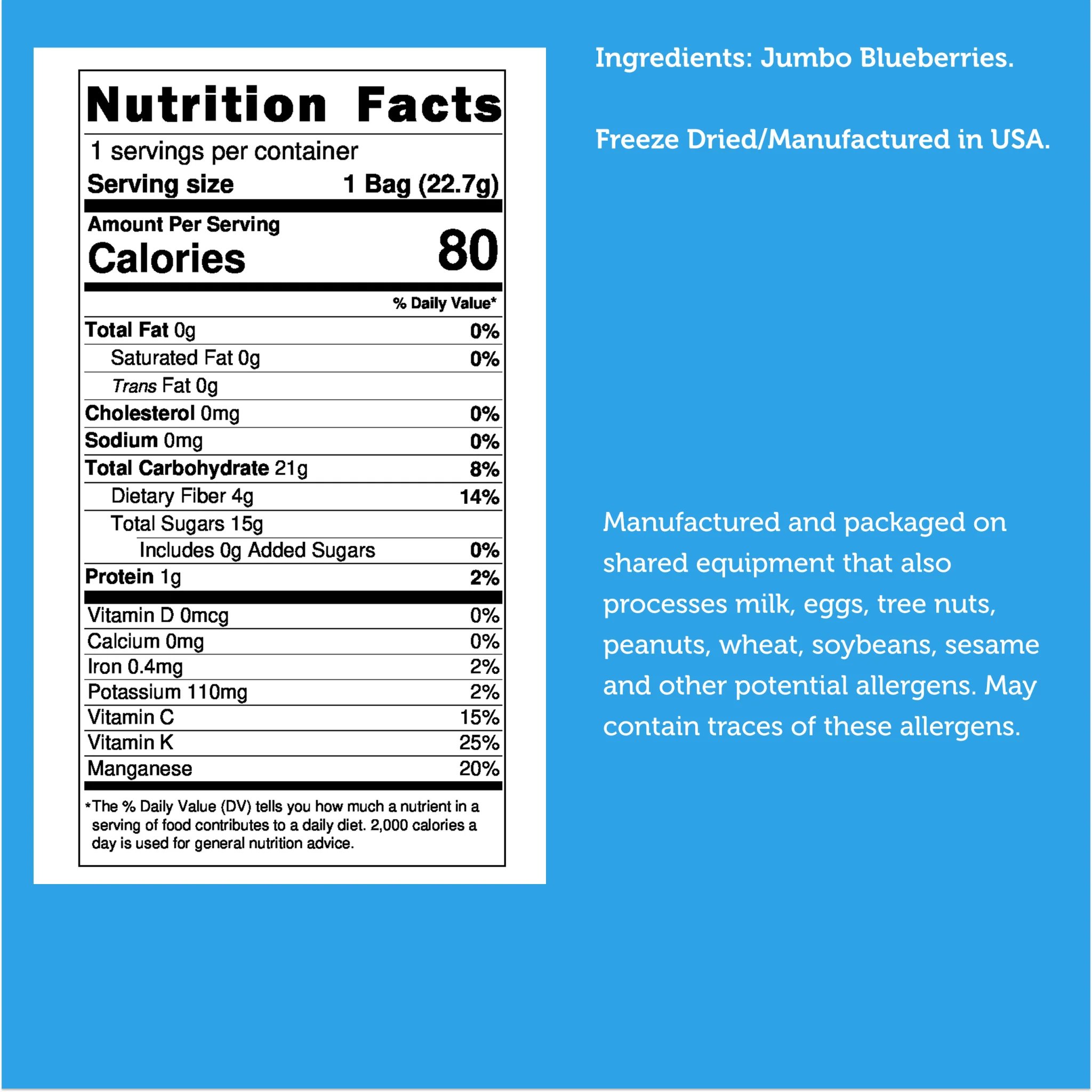 Freeze Dried JUMBO Blueberries - Image 5