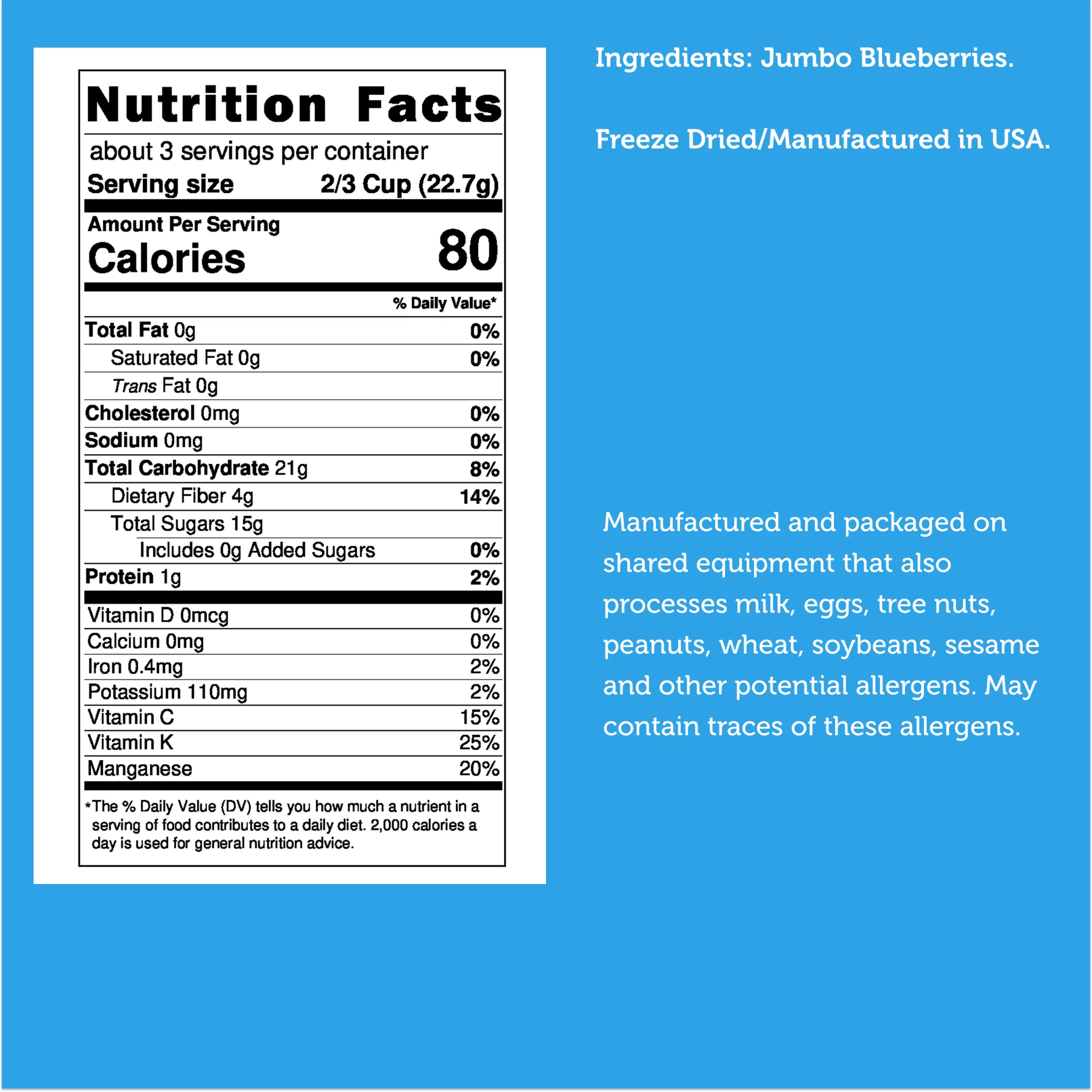 Freeze Dried JUMBO Blueberries - Image 7