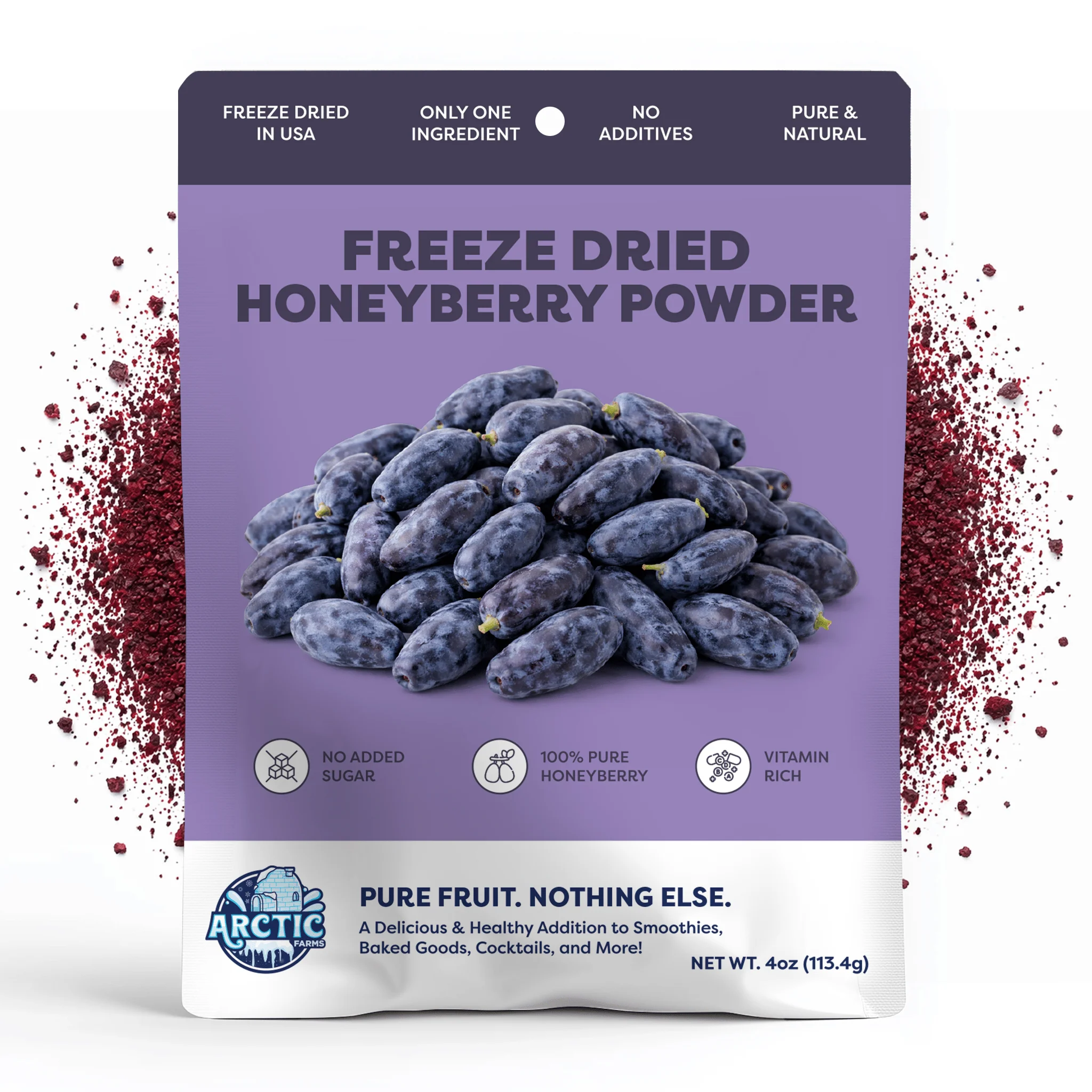 Freeze Dried Organic Honeyberry Powder