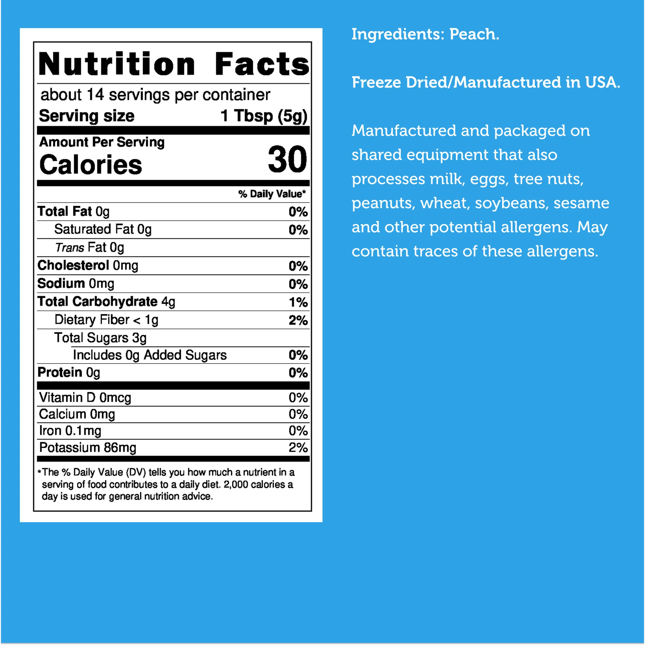 Freeze Dried Peach Powder - Image 3
