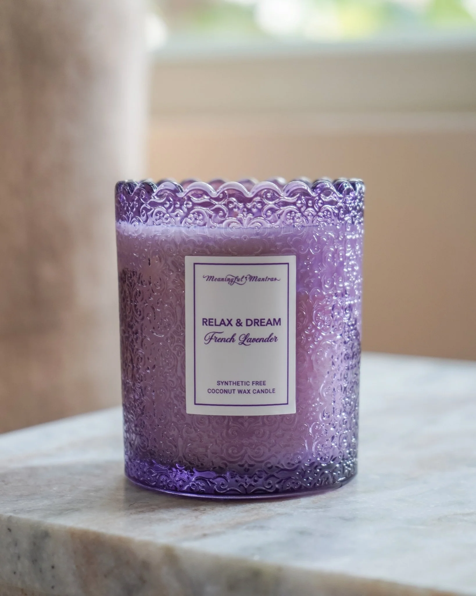 French Lavender Natural Candle 8oz Kaia Collection - Image 3