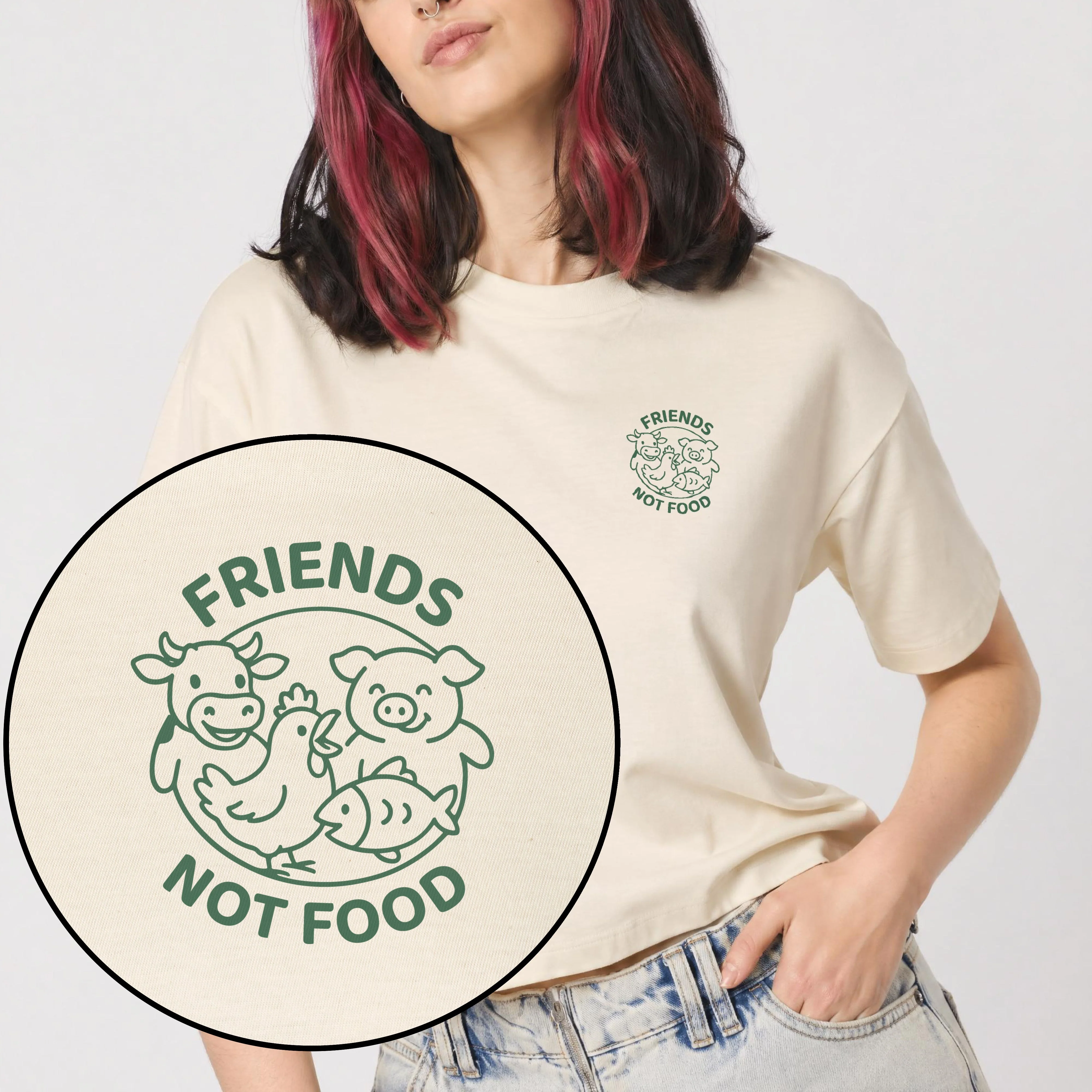 Friends Not Food Women's Boxy T-Shirt