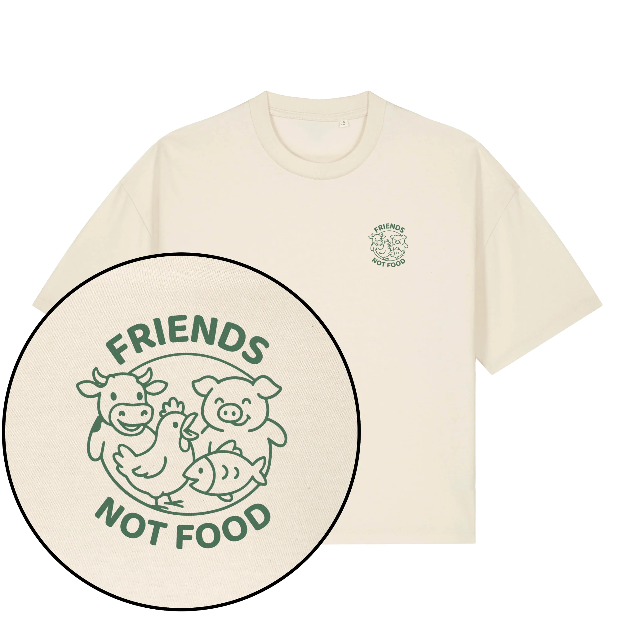 Friends Not Food Women's Boxy T-Shirt - Image 2