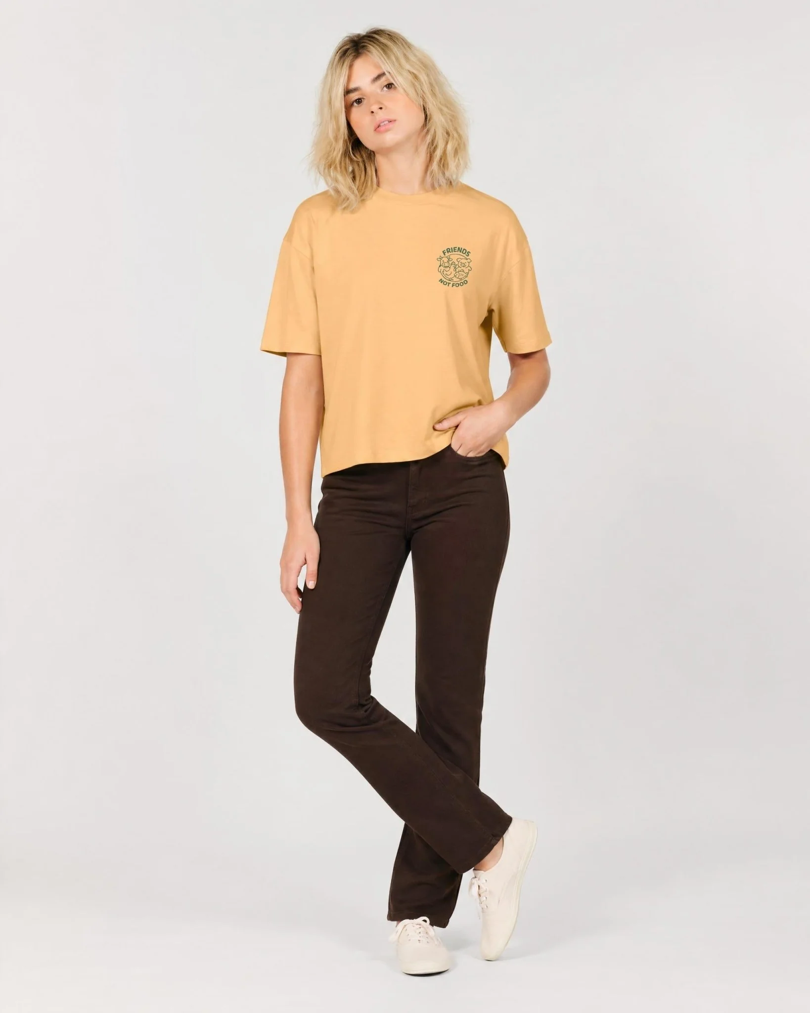 Friends Not Food Women's Boxy T-Shirt - Image 4