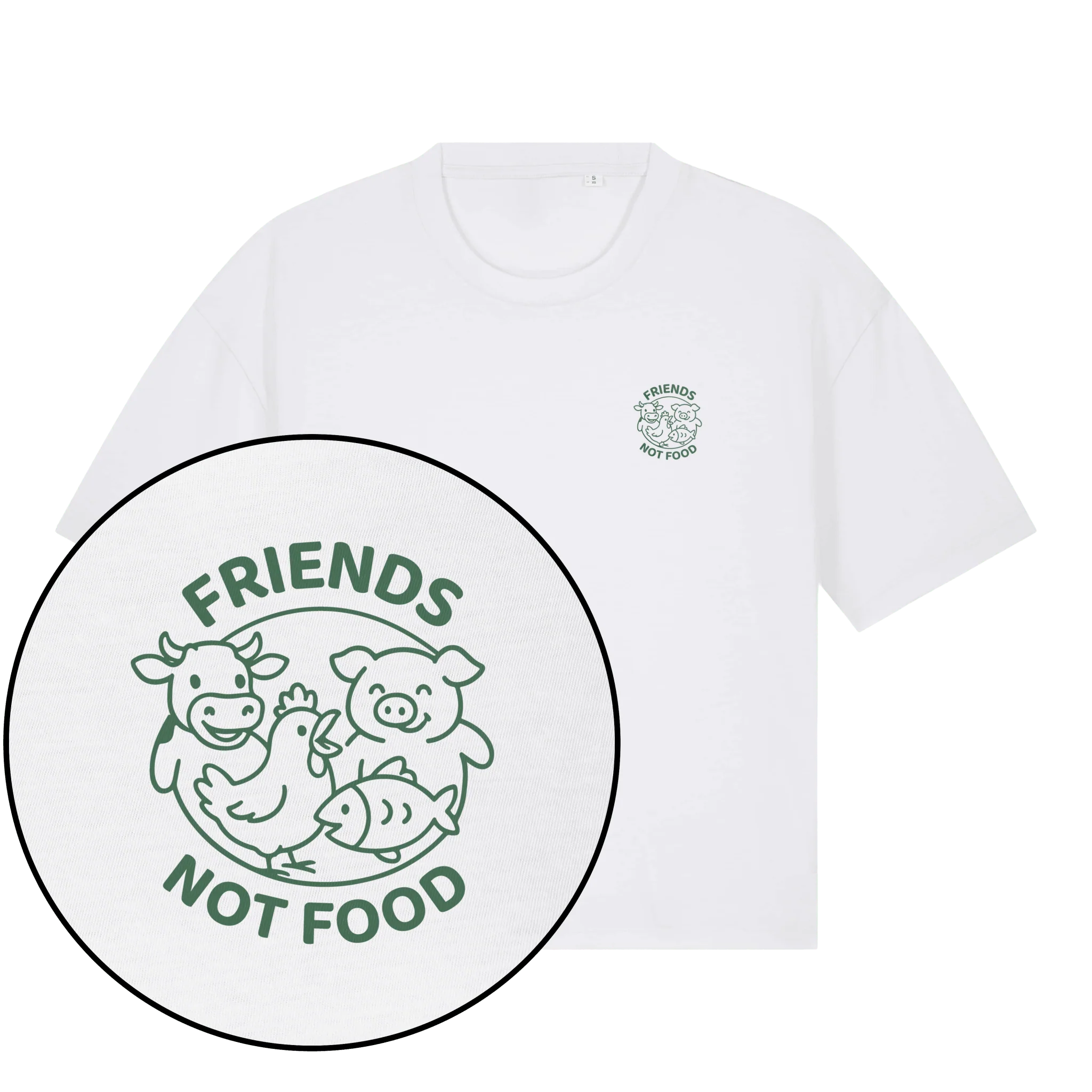 Friends Not Food Women's Boxy T-Shirt - Image 6