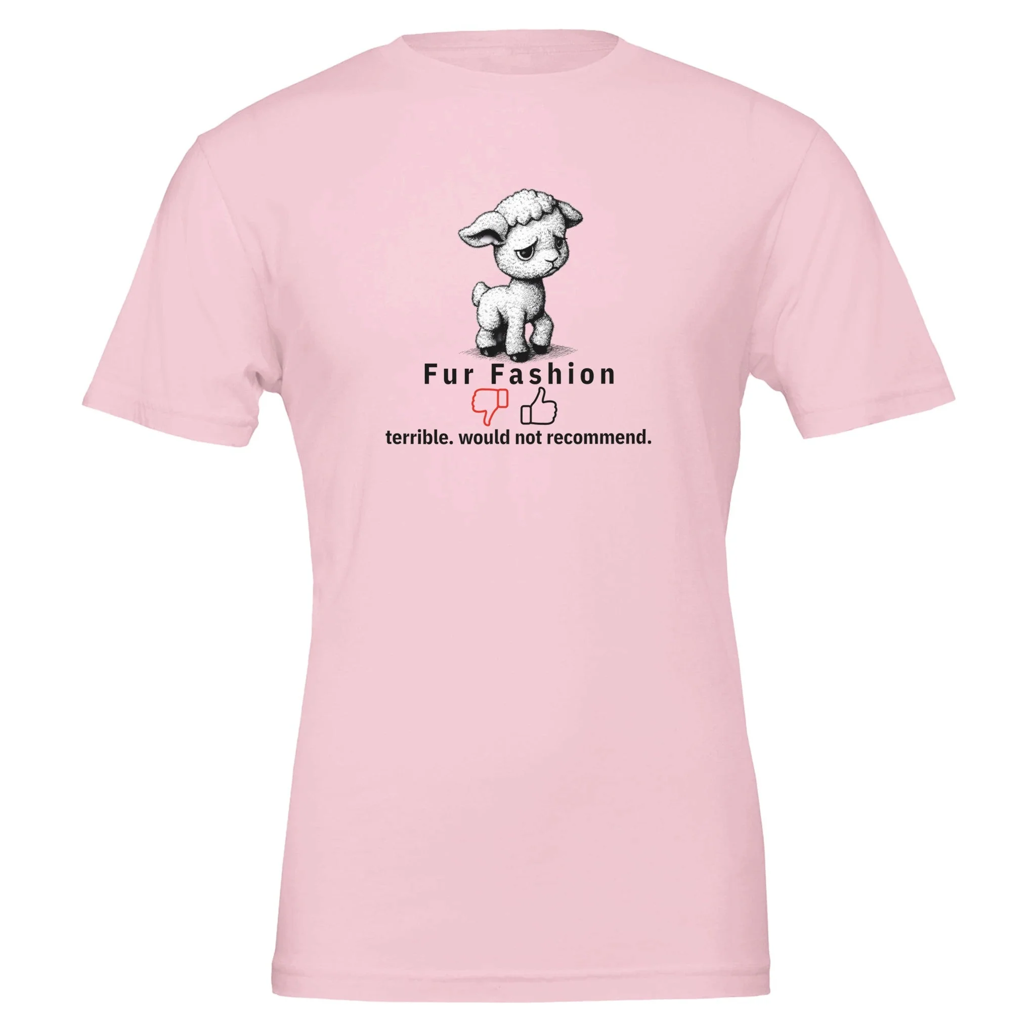Funny Vegan Fur Fashion Tshirt,  Premium 100% Cotton - Image 2