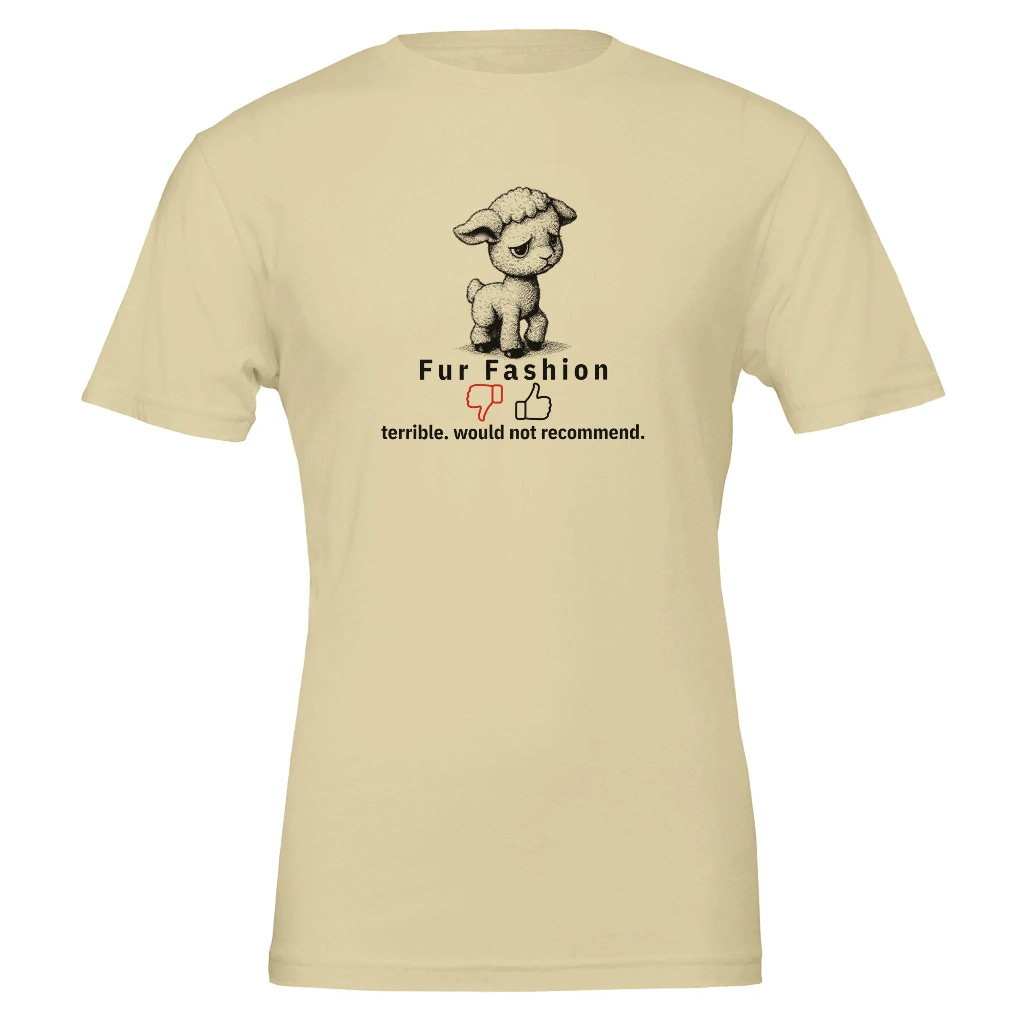 Funny Vegan Fur Fashion Tshirt,  Premium 100% Cotton - Image 3