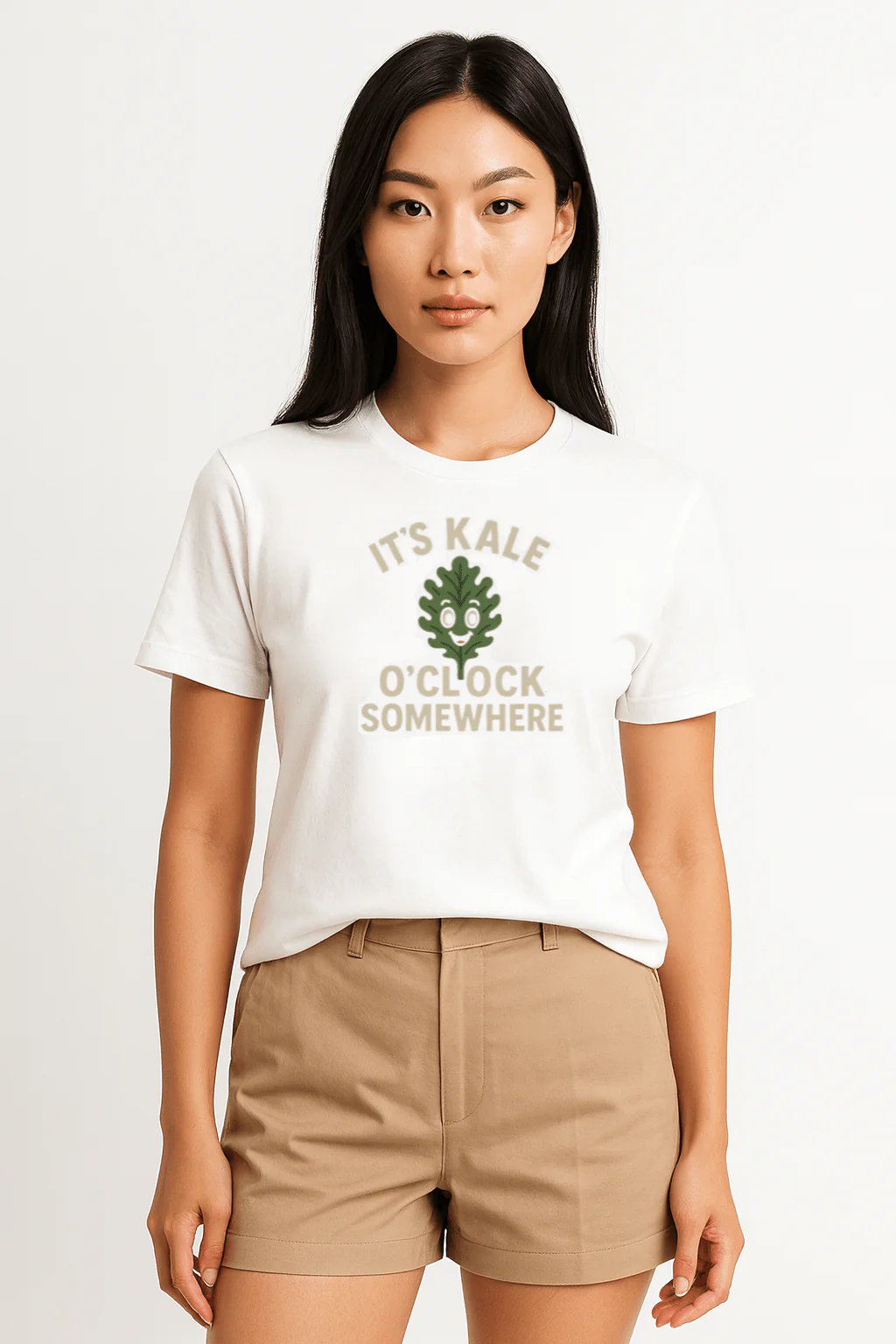 Funny Vegan Premium Tshirt - It's Kale O'clock (Light Colors)