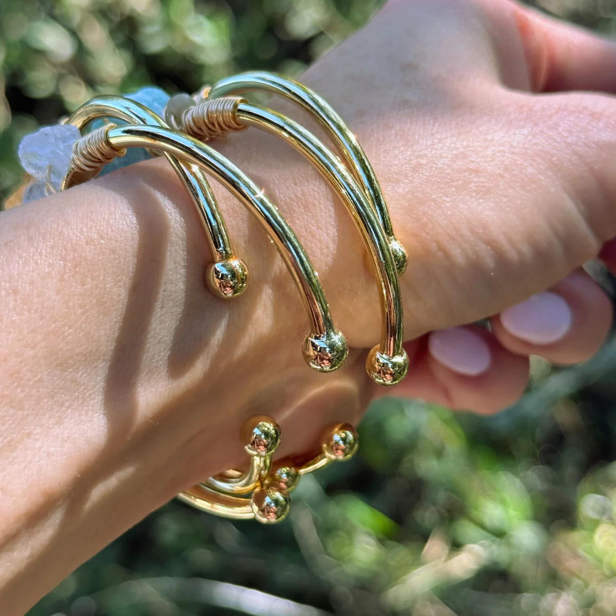 Gemstone Wire-Wrapped Bracelet - Yellow Gold (Rokt Exclusive) - Image 107