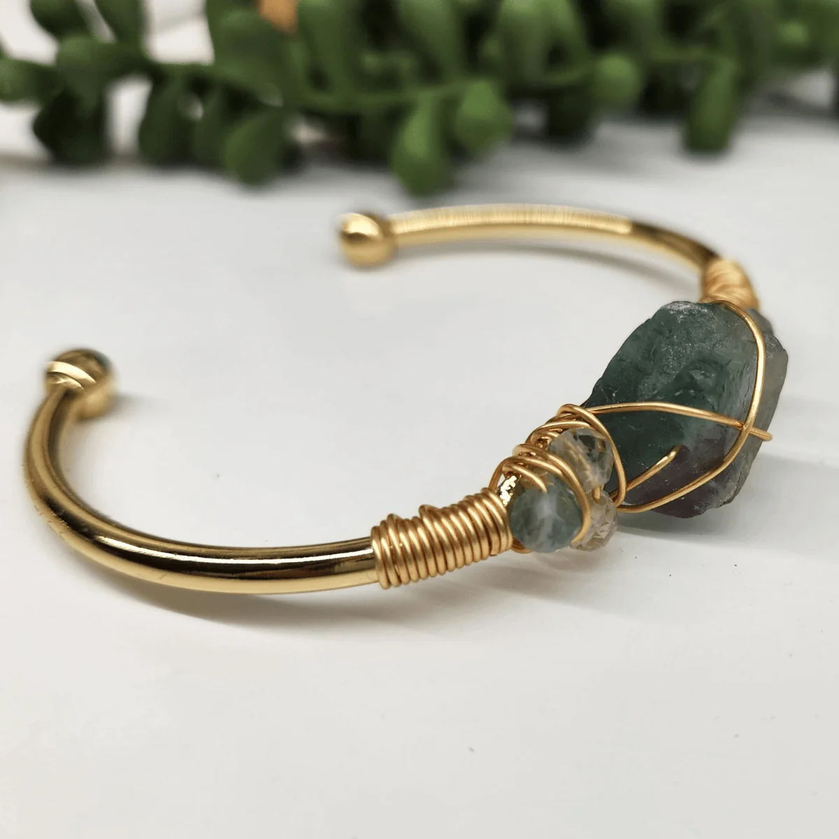 Gemstone Wire-Wrapped Bracelet - Yellow Gold (Rokt Exclusive) - Image 109