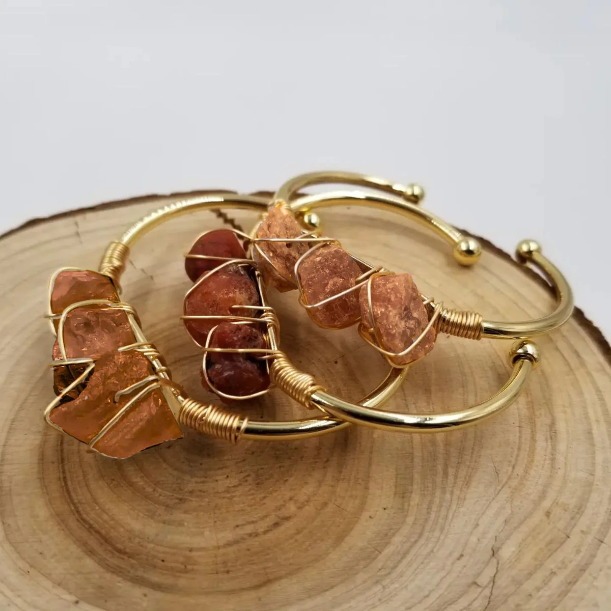 Gemstone Wire-Wrapped Bracelet - Yellow Gold (Rokt Exclusive) - Image 11