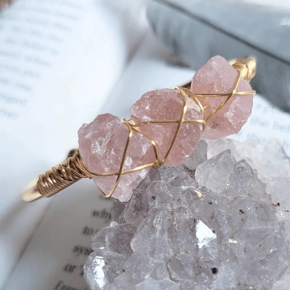 Gemstone Wire-Wrapped Bracelet - Yellow Gold (Rokt Exclusive) - Image 134