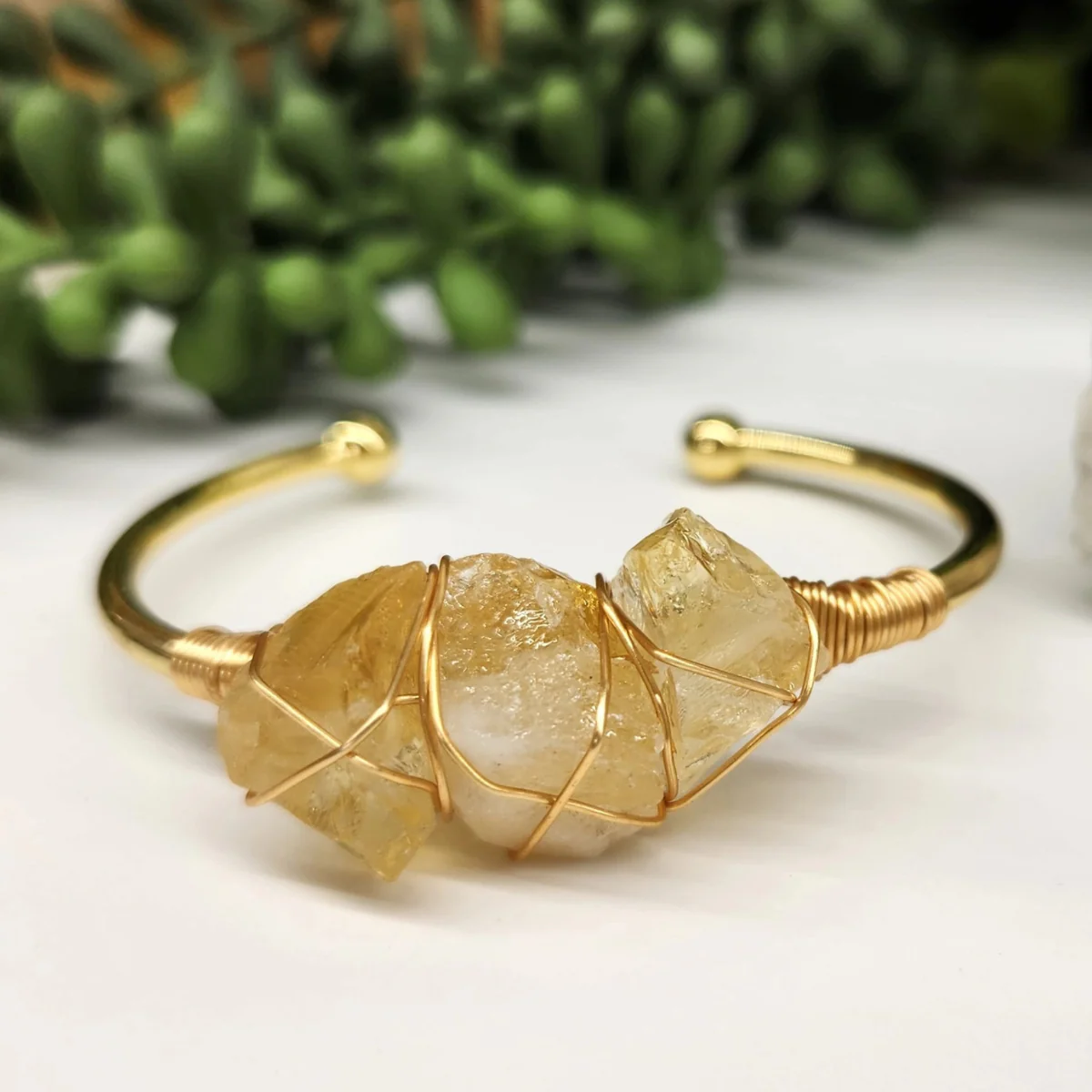 Gemstone Wire-Wrapped Bracelet - Yellow Gold (Rokt Exclusive) - Image 14