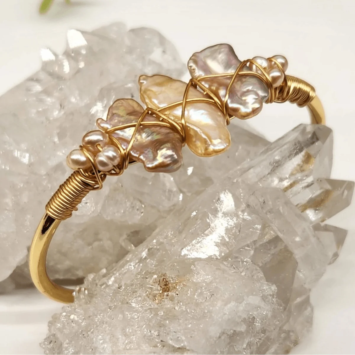 Gemstone Wire-Wrapped Bracelet - Yellow Gold (Rokt Exclusive) - Image 157