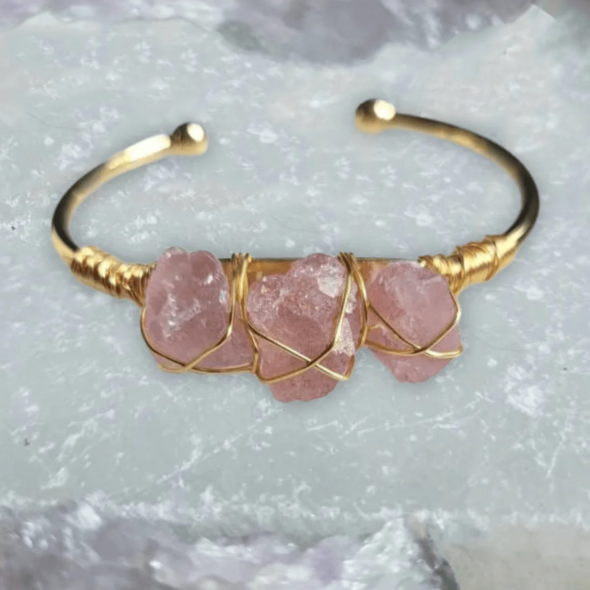 Gemstone Wire-Wrapped Bracelet - Yellow Gold (Rokt Exclusive) - Image 161