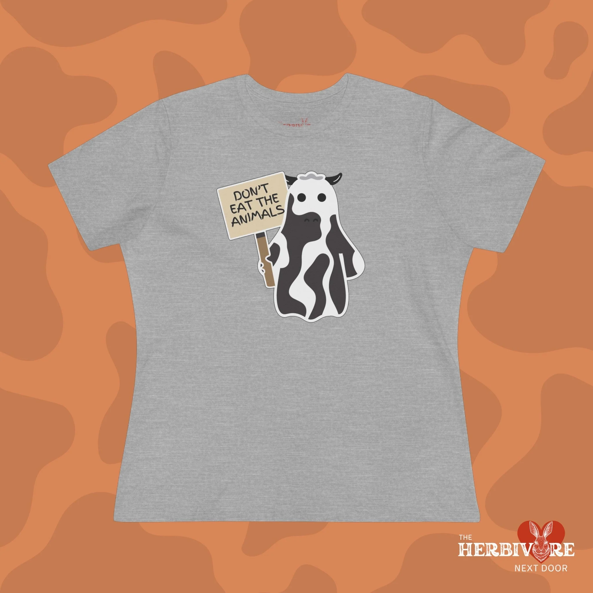 Ghost Cow Don't Eat The Animals Vegan T-Shirt - Women's Style