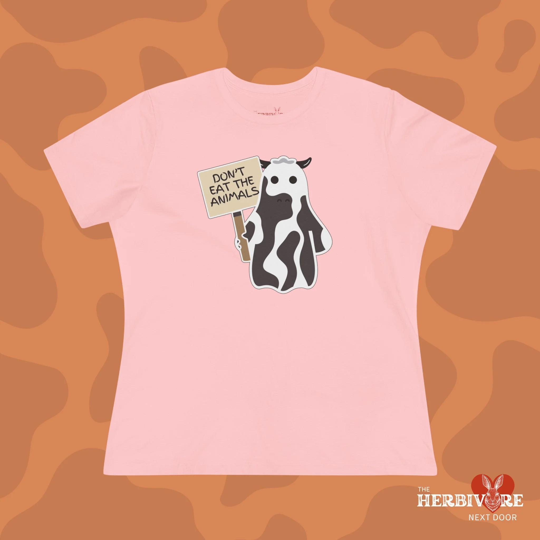 Ghost Cow Don't Eat The Animals Vegan T-Shirt - Women's Style - Image 6