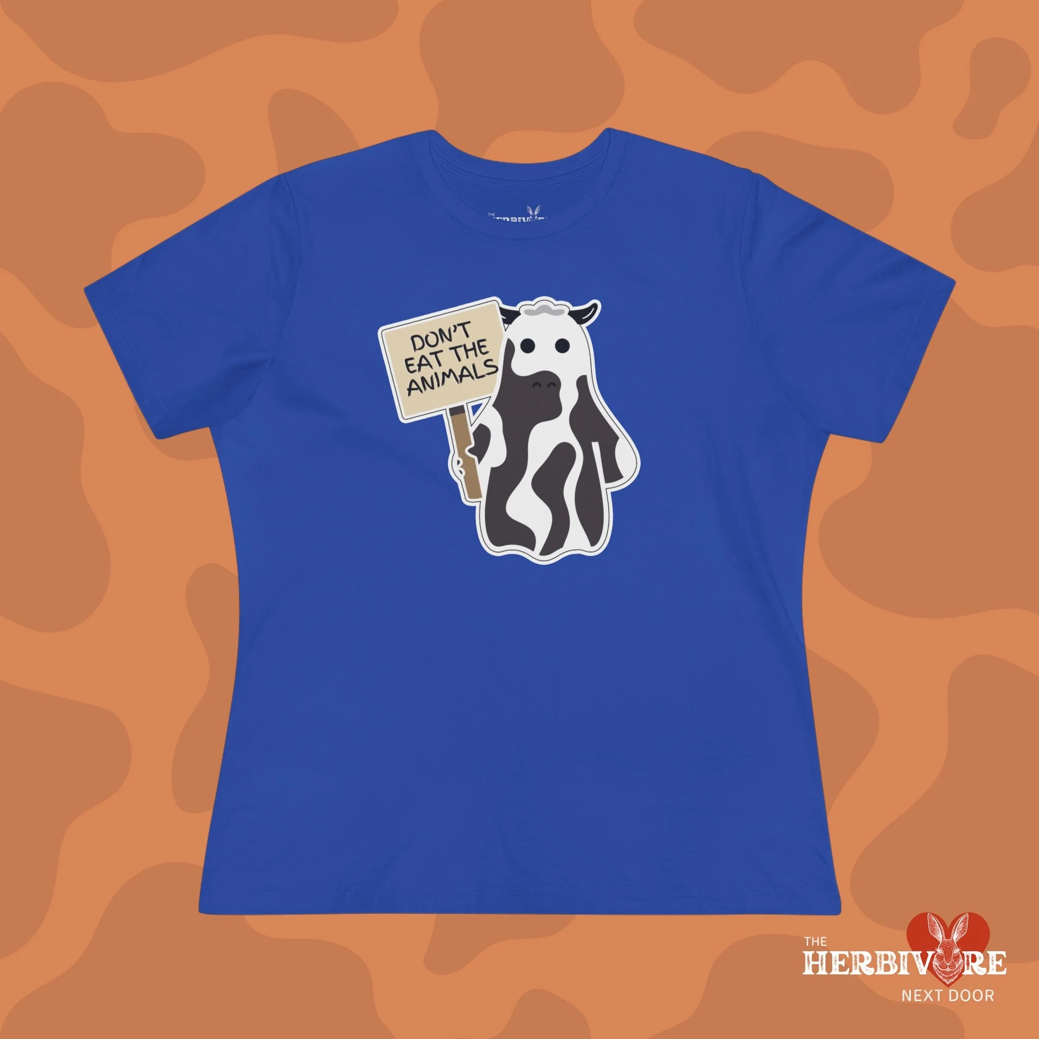 Ghost Cow Don't Eat The Animals Vegan T-Shirt - Women's Style - Image 8