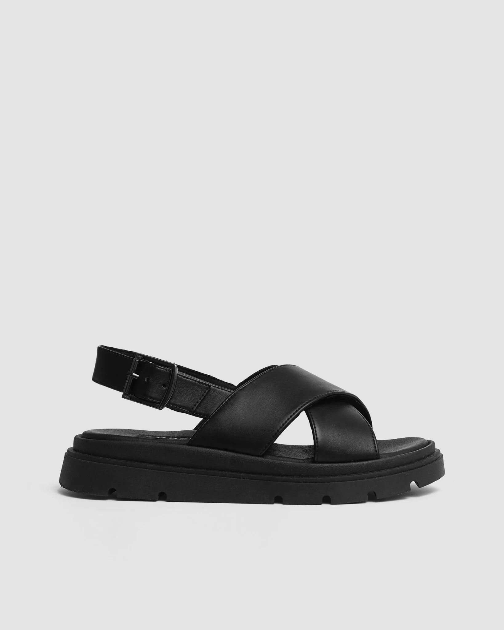 Glare Sandals Black made of vegan corn leather - Image 2