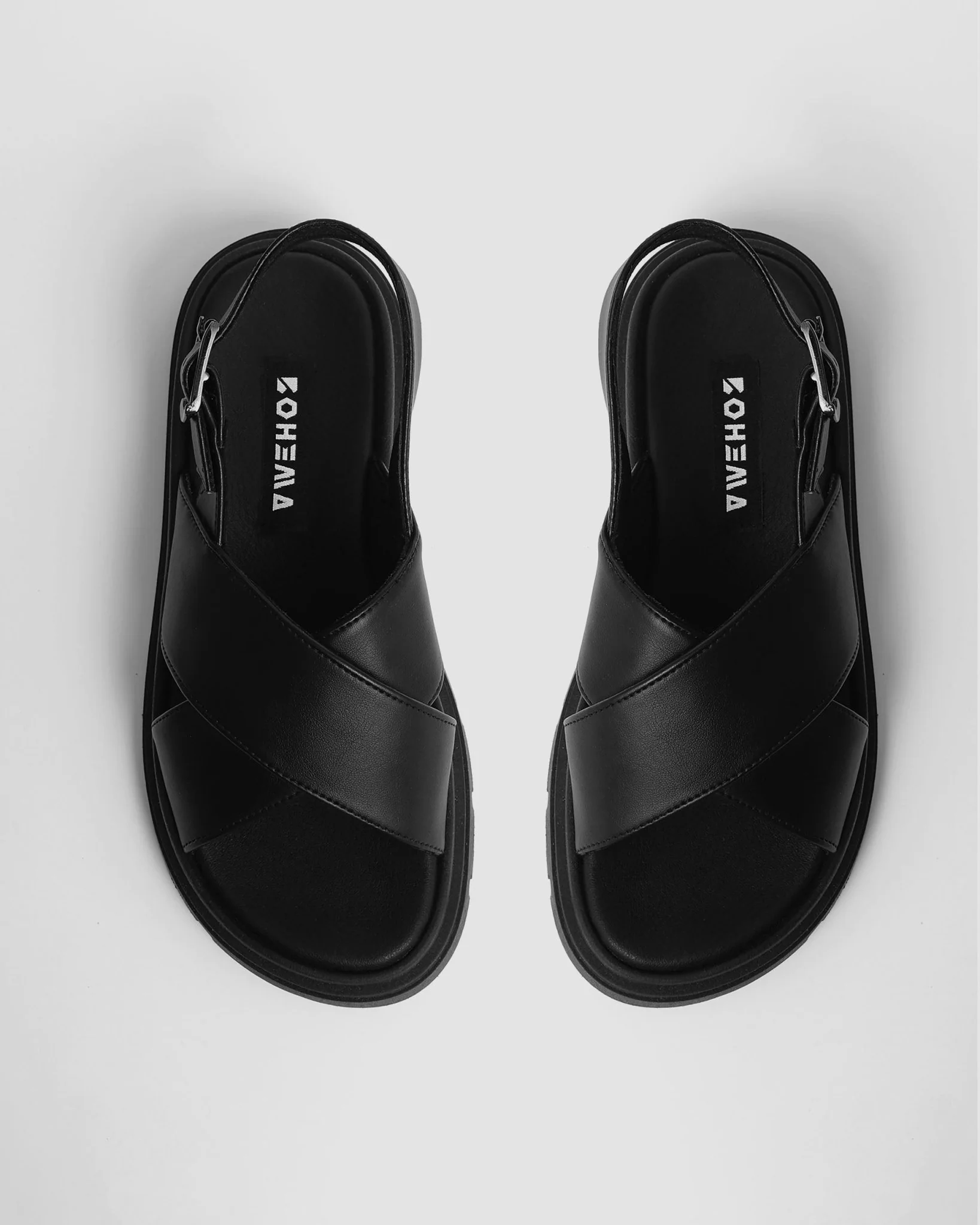 Glare Sandals Black made of vegan corn leather - Image 3