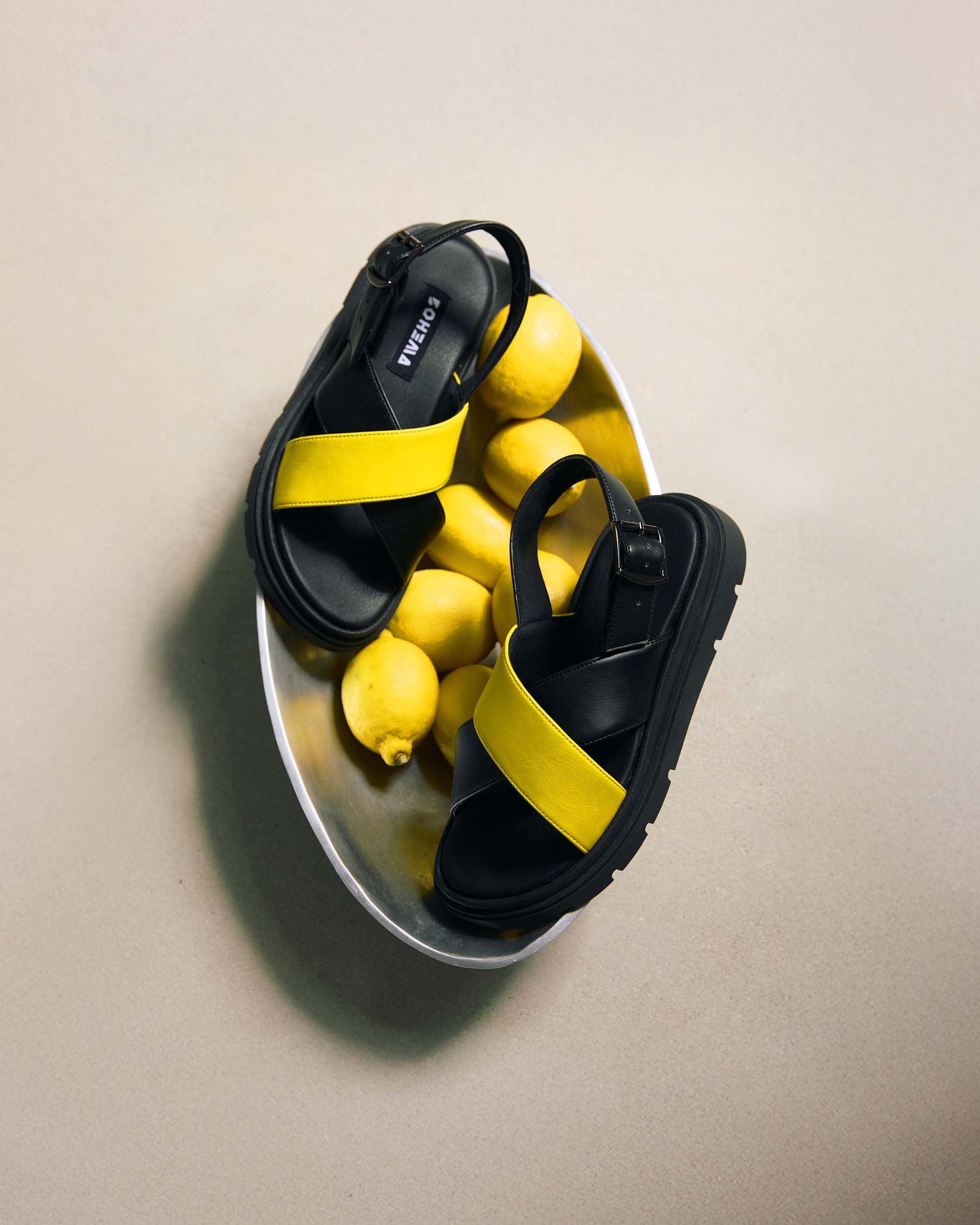 Glare Sandals Lemon made of vegan corn leather - Image 8