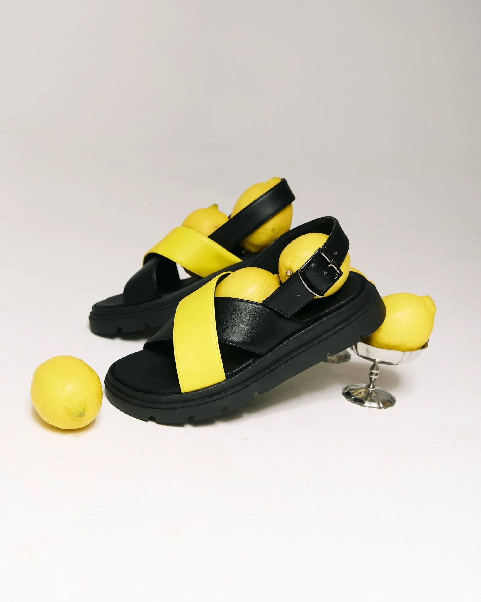 Glare Sandals Lemon made of vegan corn leather - Image 9