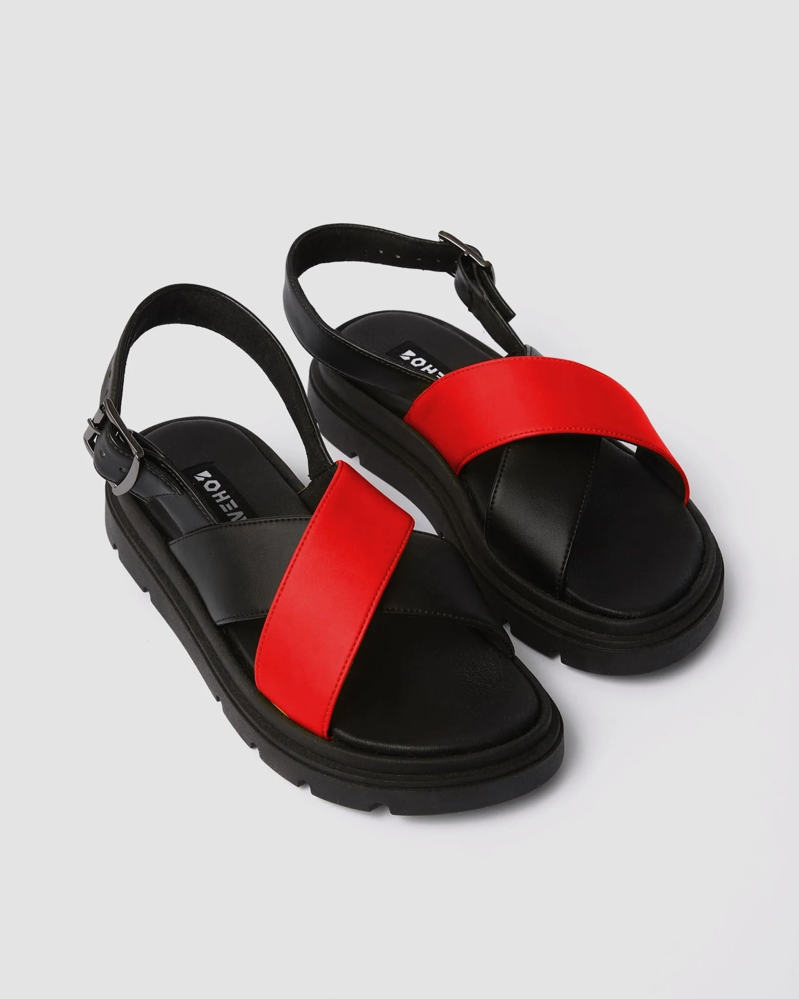 Glare Sandals Red made of vegan corn leather - Image 2