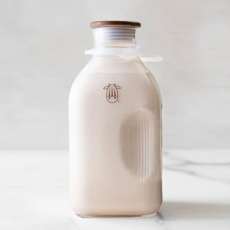 Glass Jug | 60 oz Rectangular Clear Storage Container with Wide Mouth & Wooden Cap - Image 3