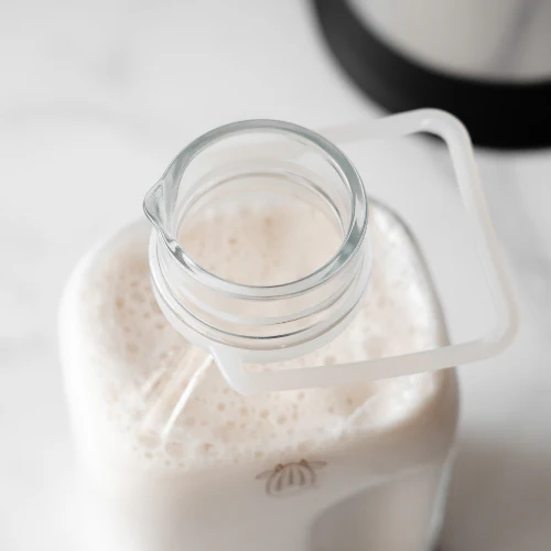 Glass Jug | 60 oz Rectangular Clear Storage Container with Wide Mouth & Wooden Cap - Image 4