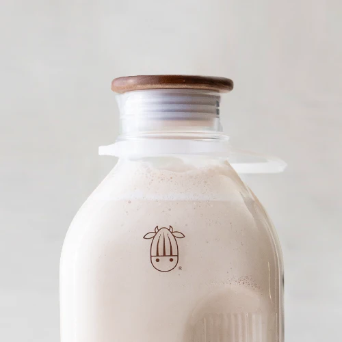 Glass Jug | 60 oz Rectangular Clear Storage Container with Wide Mouth & Wooden Cap - Image 6