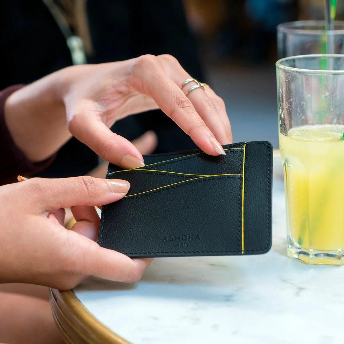 Large Mylo™ Mushroom Card Holder – Yellow - Image 6
