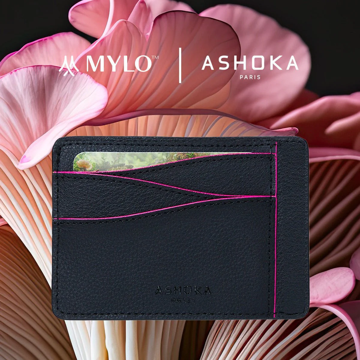 Large Mylo™ Mushroom Card Holder – Pink - Image 2
