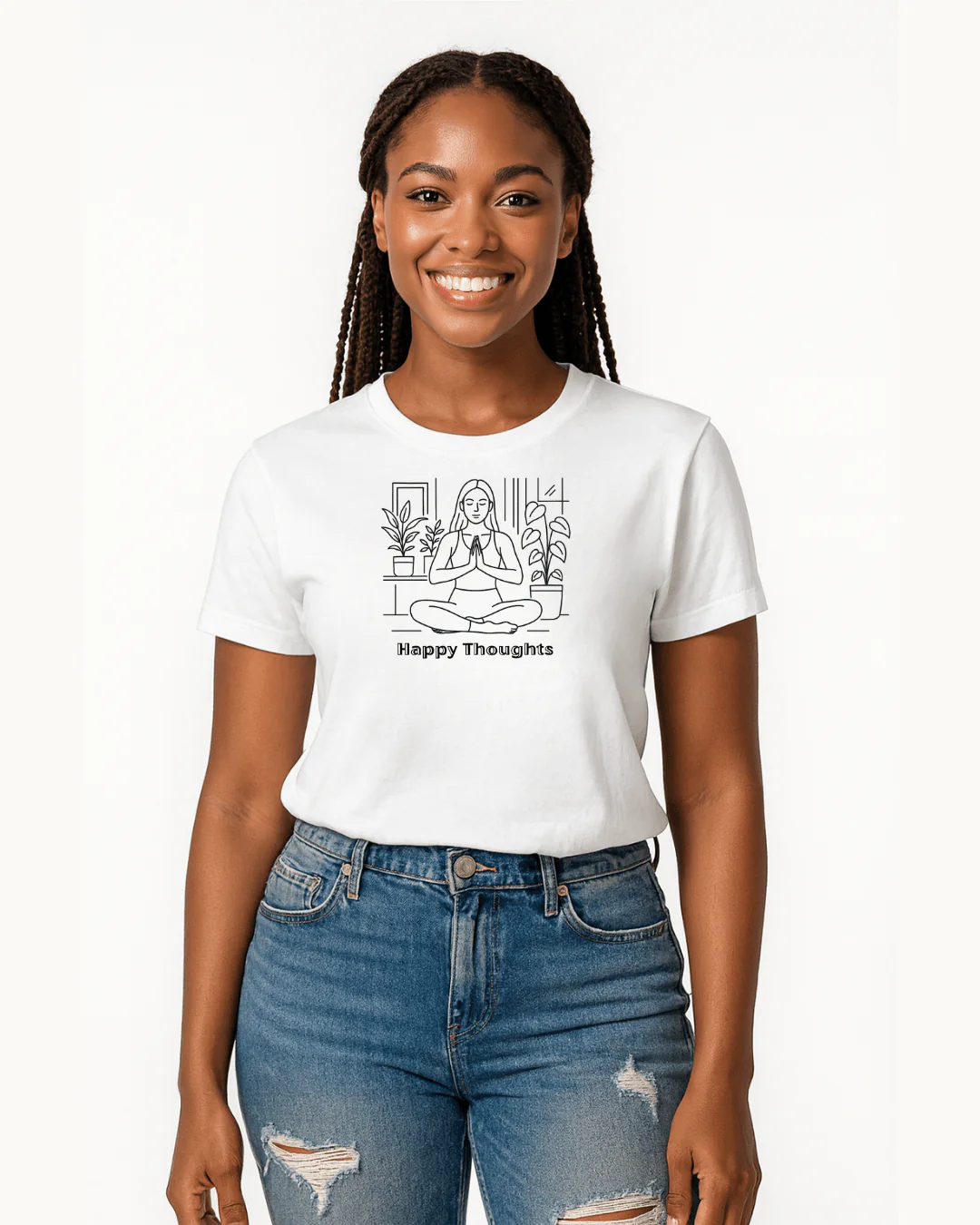 'Happy Thoughts' Version 2, Eco-Friendly TShirt