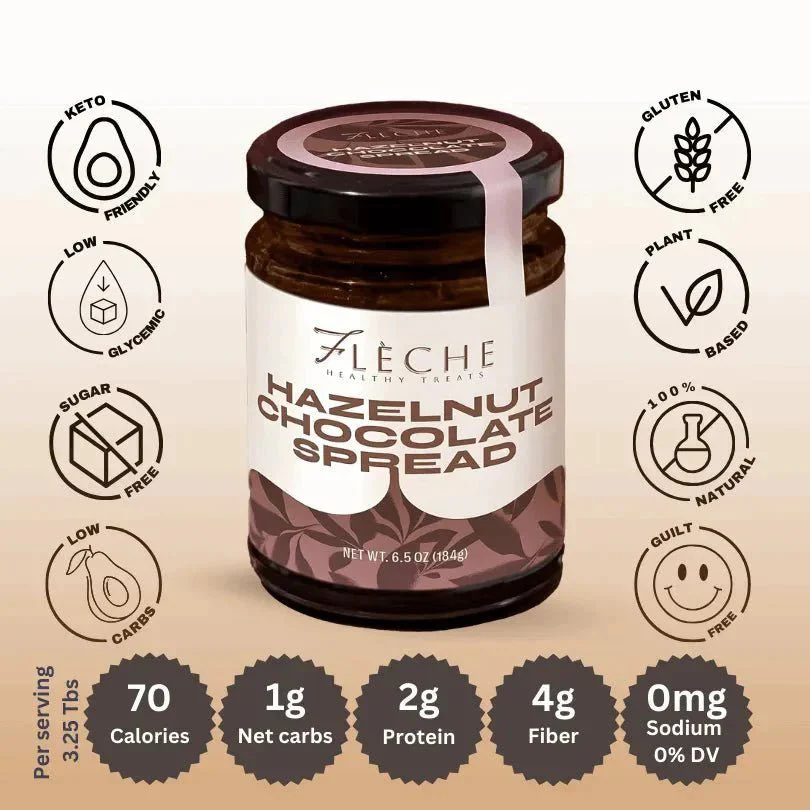 Hazelnut Chocolate Vegan Spread | Flèche Healthy Treats - Image 4
