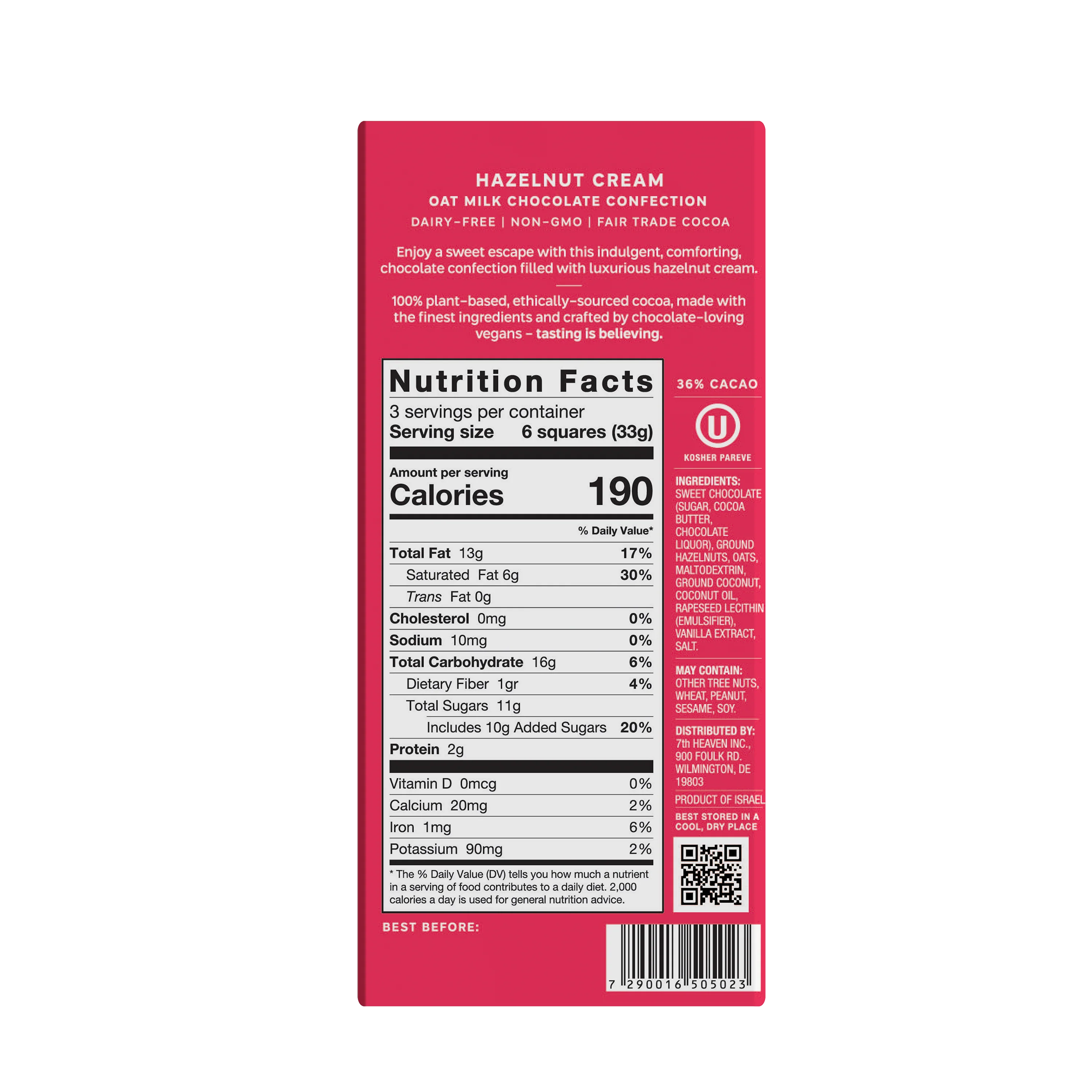 Hazelnut Cream Chocolate Bar - Image 5
