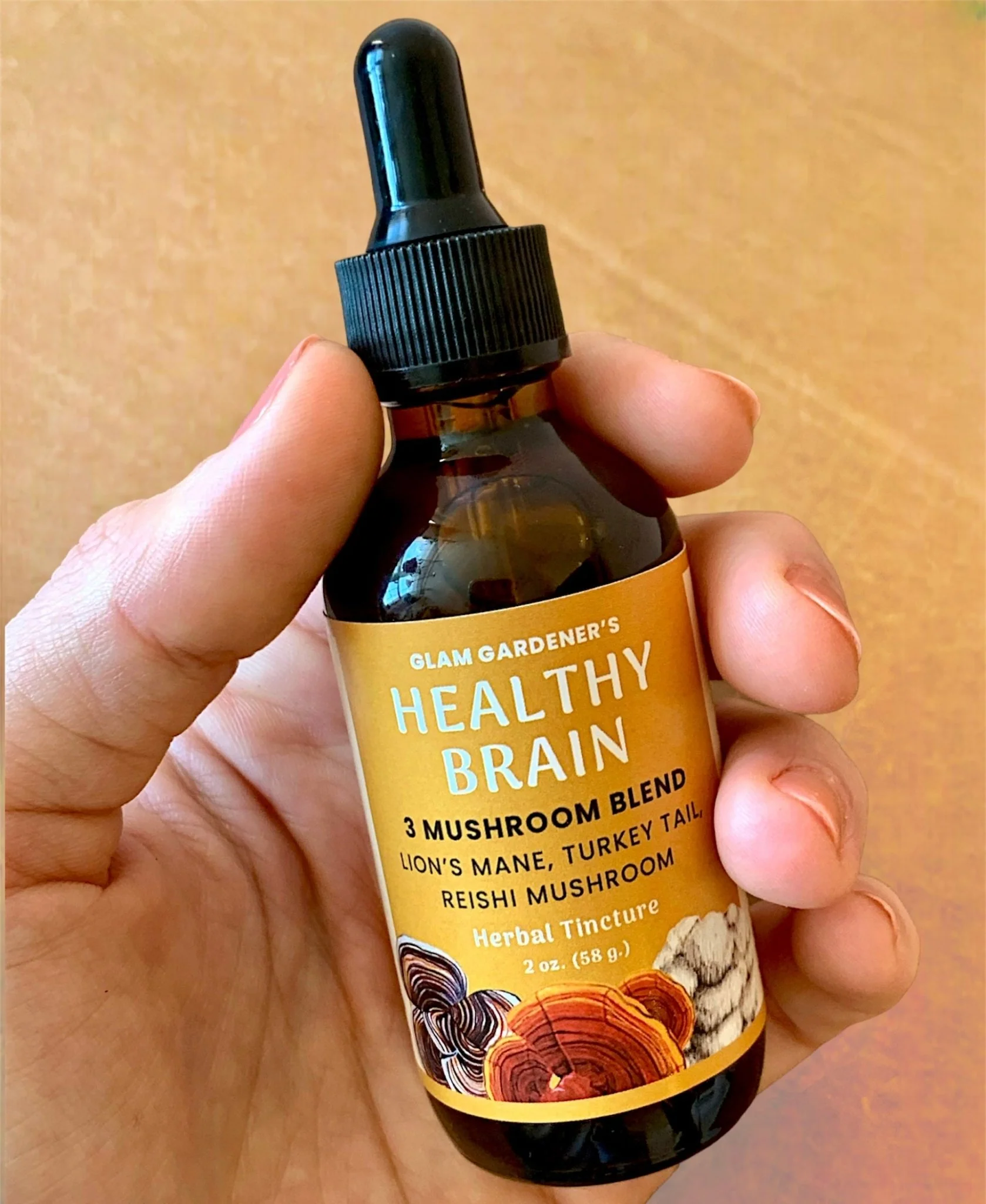 Healthy Brain: Lion's mane, Reishi and Turkey Tail Mushroom Herbal Tincture - Image 3
