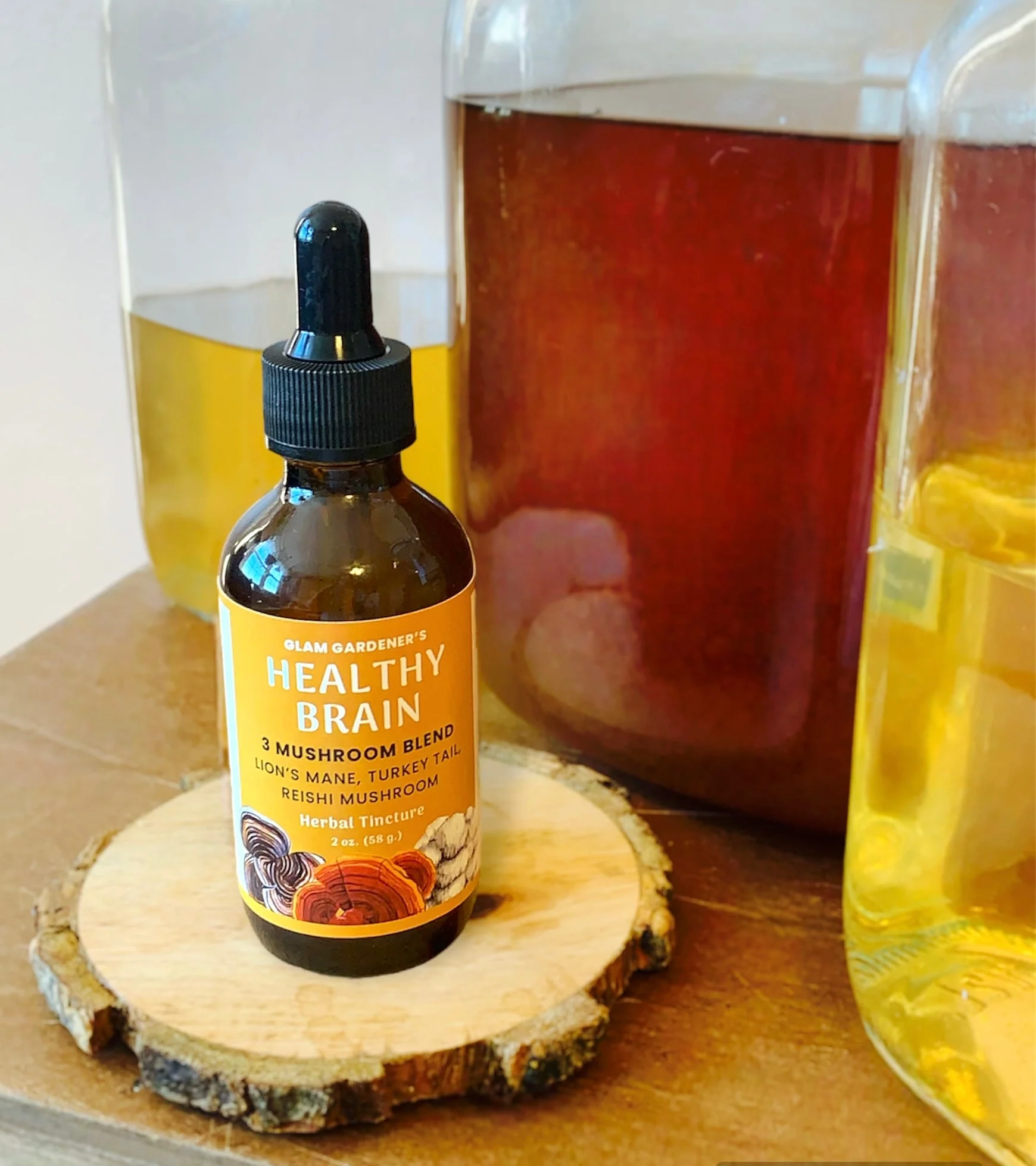 Healthy Brain: Lion's mane, Reishi and Turkey Tail Mushroom Herbal Tincture - Image 4