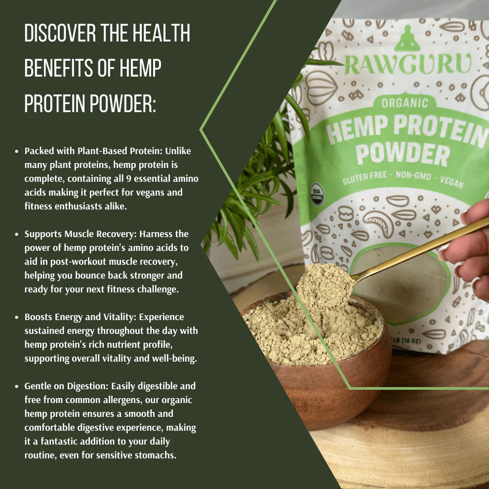 RawGuru Hemp Protein Powder - 16oz - Image 5