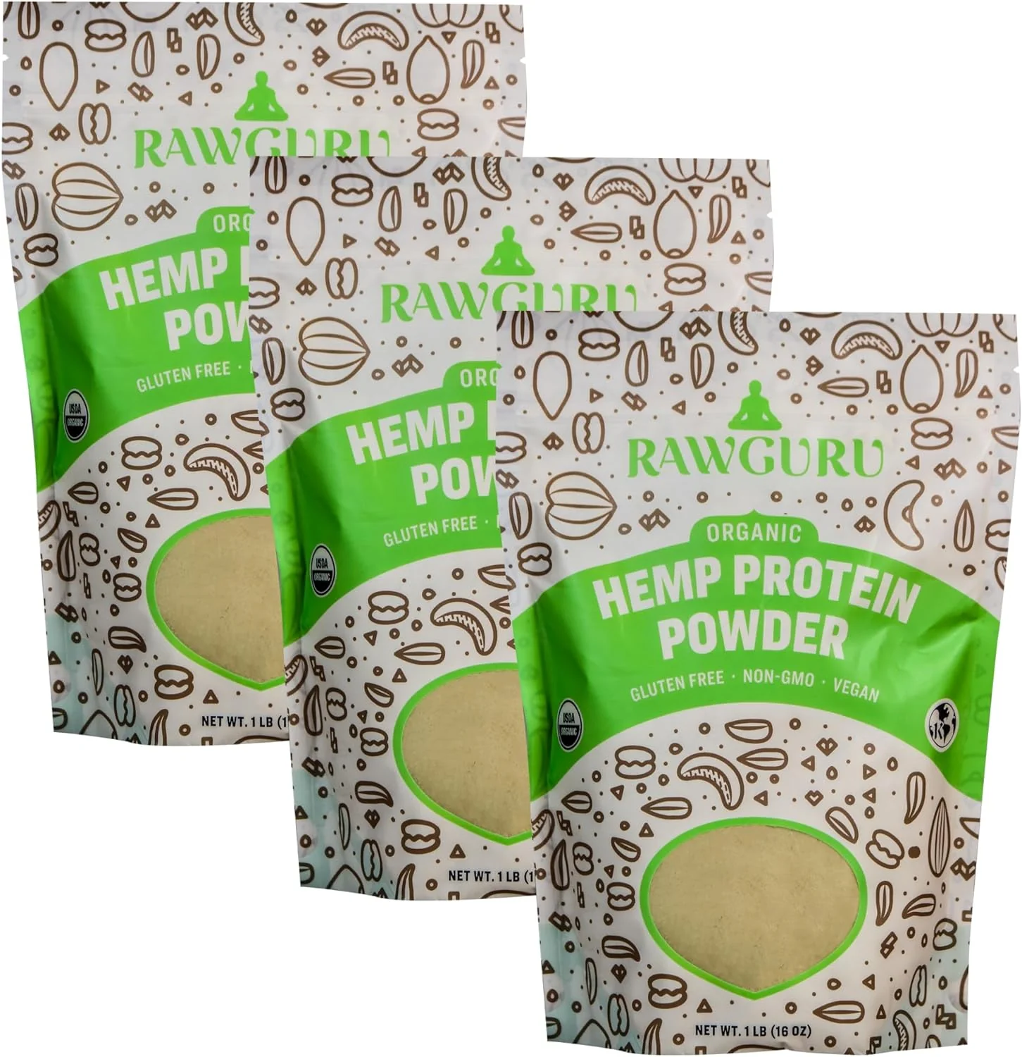RawGuru Hemp Protein Powder - 16oz - Image 9