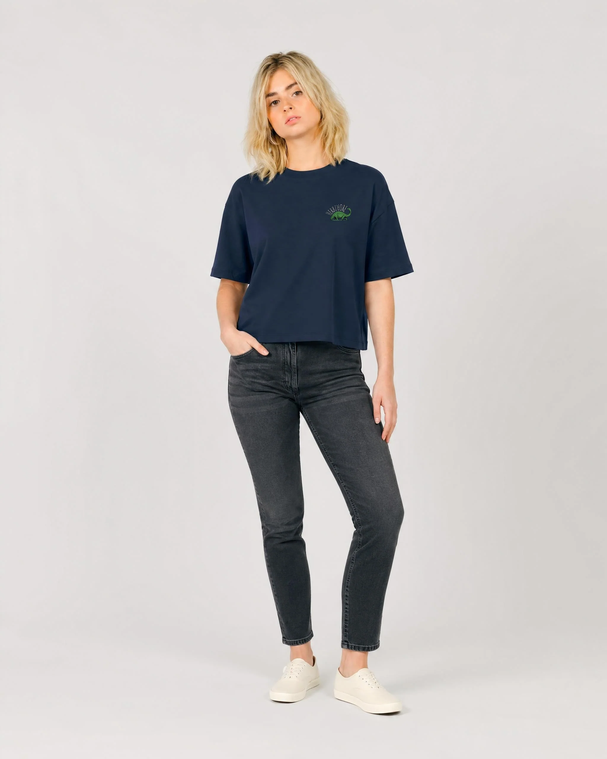 Herbivore Brontosaurus Women's Boxy T-Shirt - Image 2
