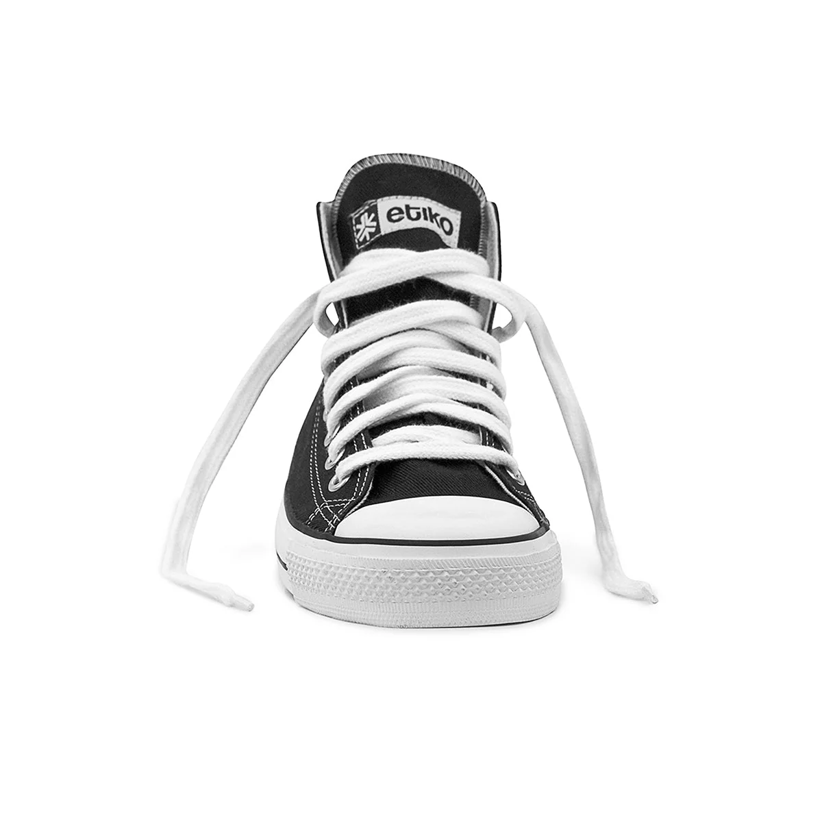 High Top Sneakers, Black & White - Image 4