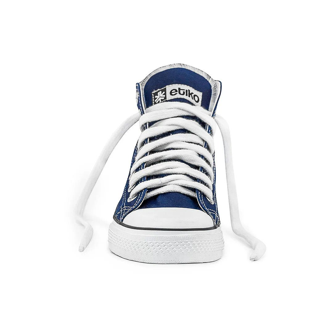 High Top Sneakers, Blue & White - Image 6