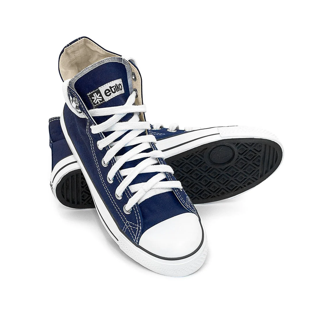 High Top Sneakers, Blue & White - Image 7