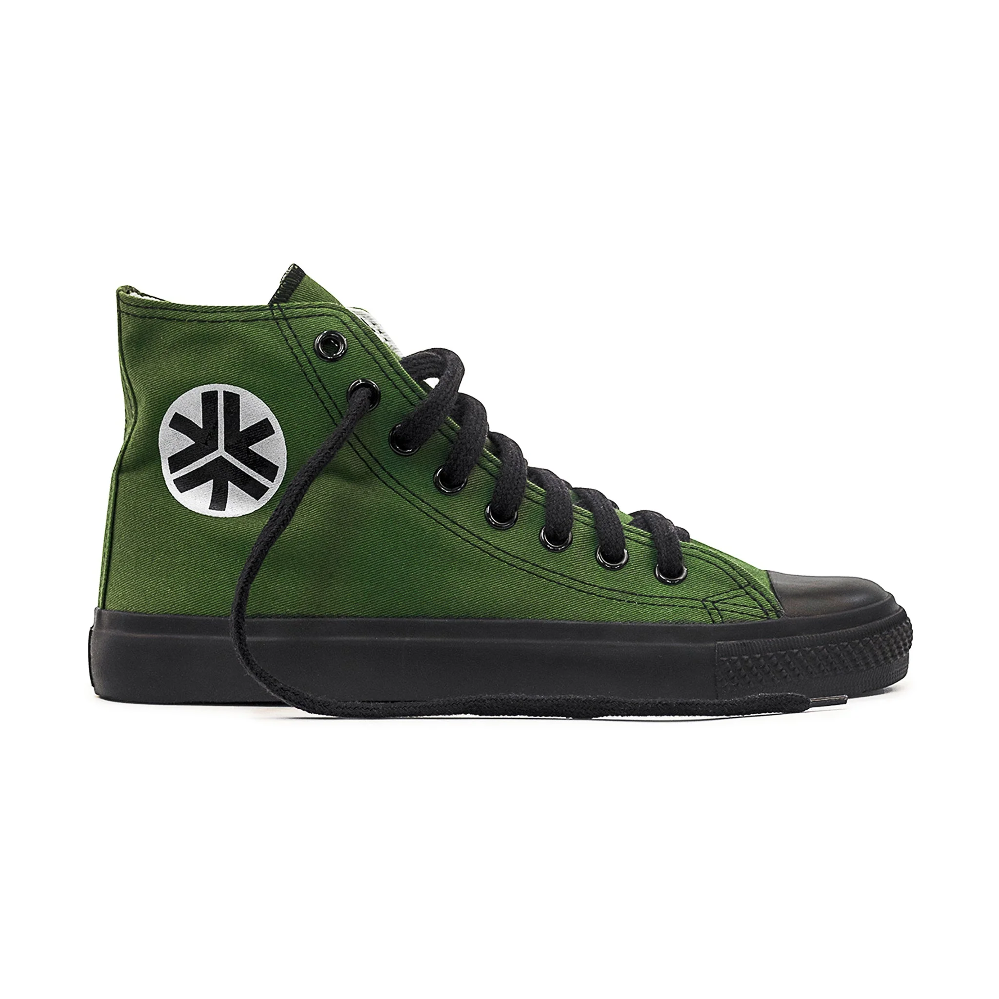 High Top Sneakers, Olive & Black