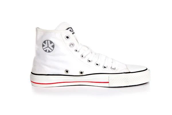 High Top Sneakers, White Stripe - Image 9